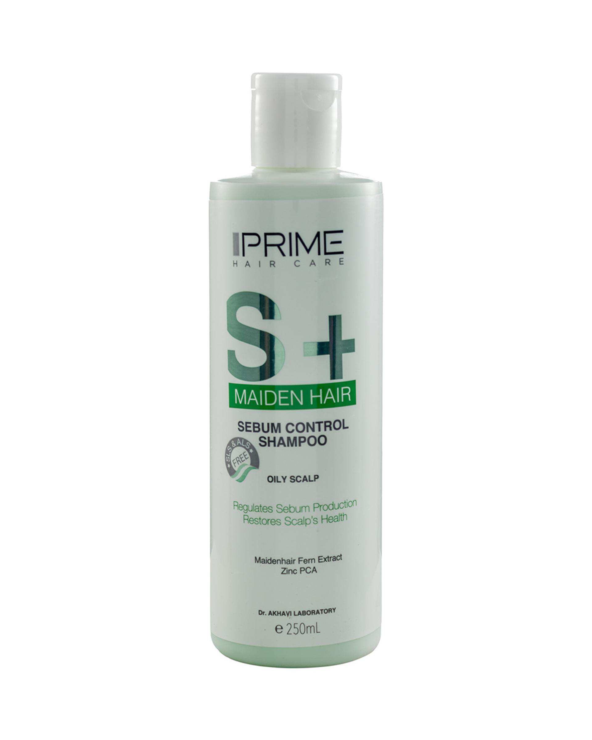 شامپو متعادل کننده چربی مو پرایم مدل بیوبا اس پلاس 250ml