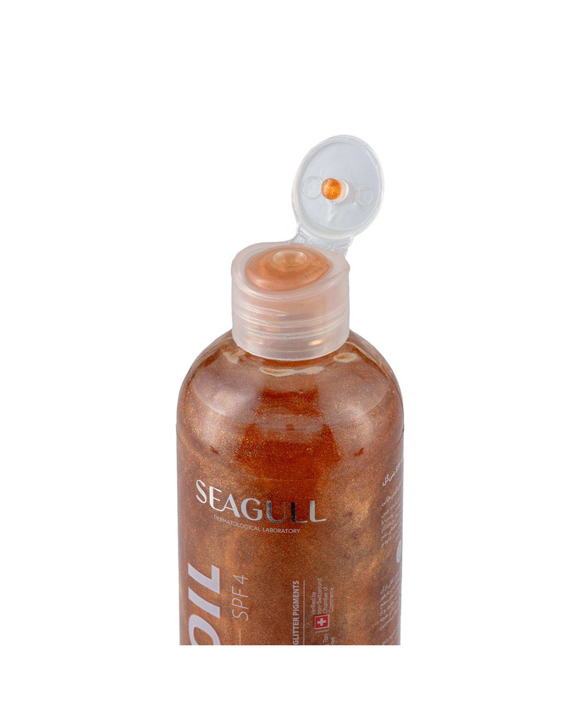 روغن برنزه کننده ویتامینه اکلیلی سی گل Seagull حجم 250ml