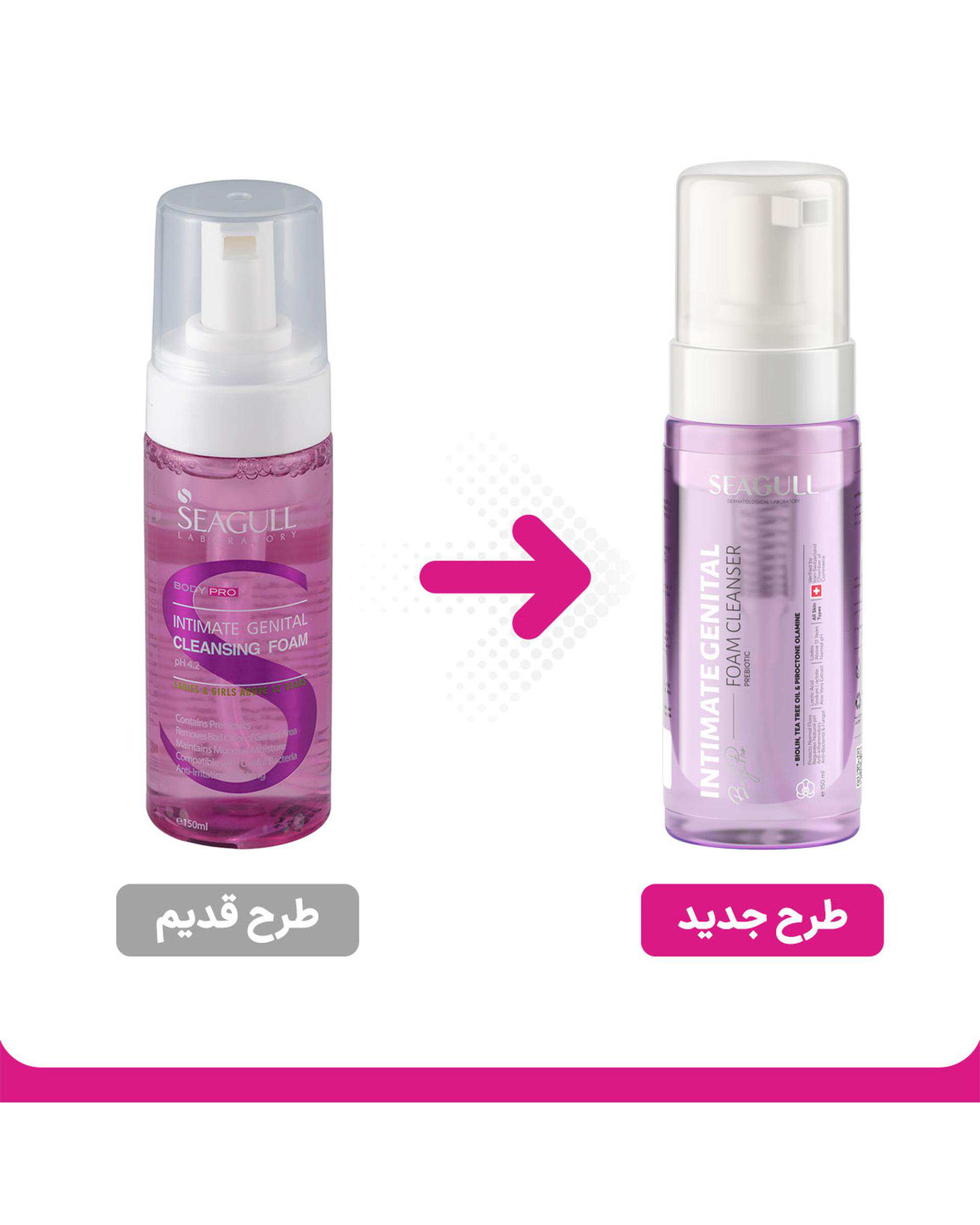 فوم بهداشتی بانوان سی گل Seagull مدل Body Pro حجم 150ml
