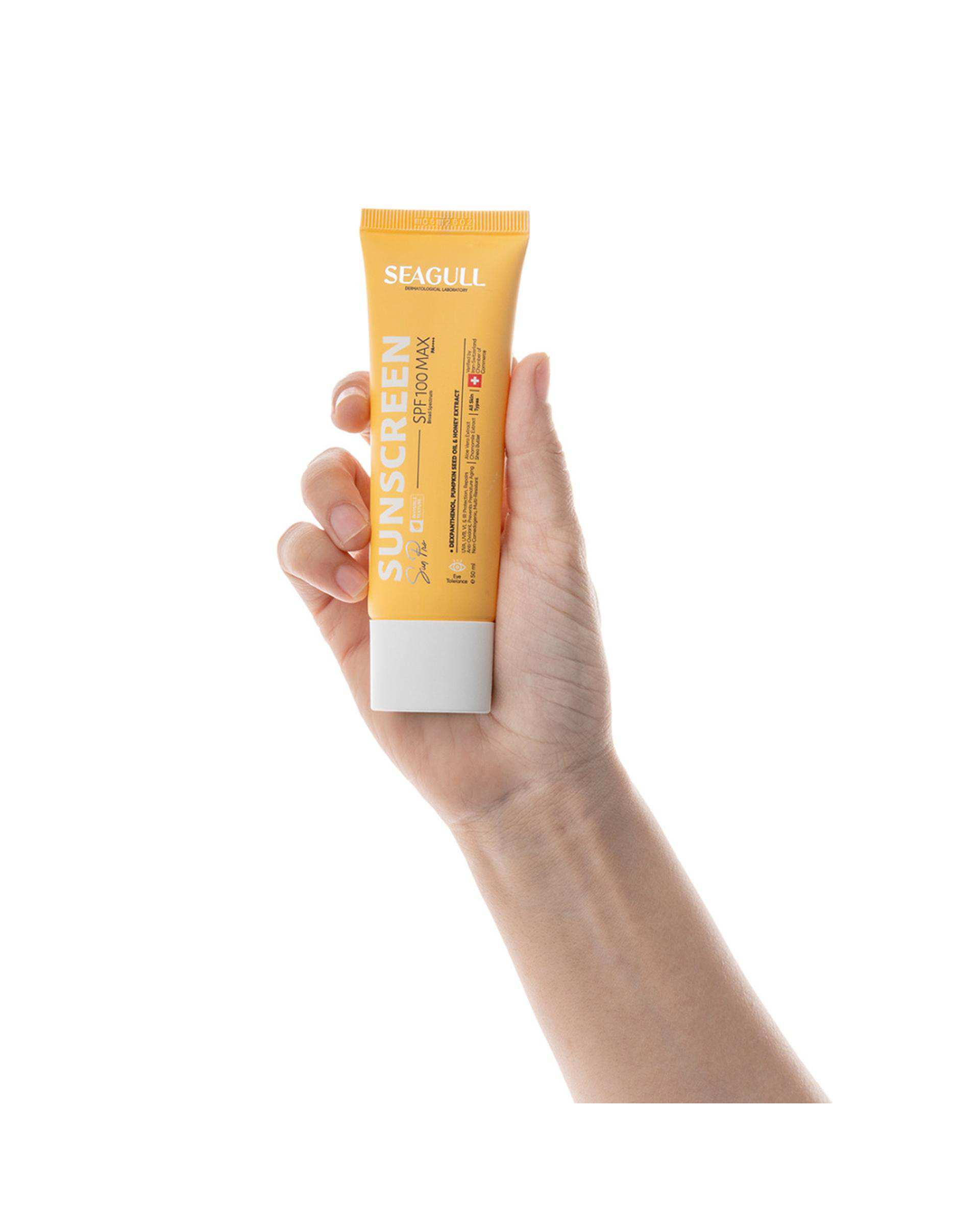 کرم ضد آفتاب بی رنگ SPF100 سی گل Seagull حجم 50ml