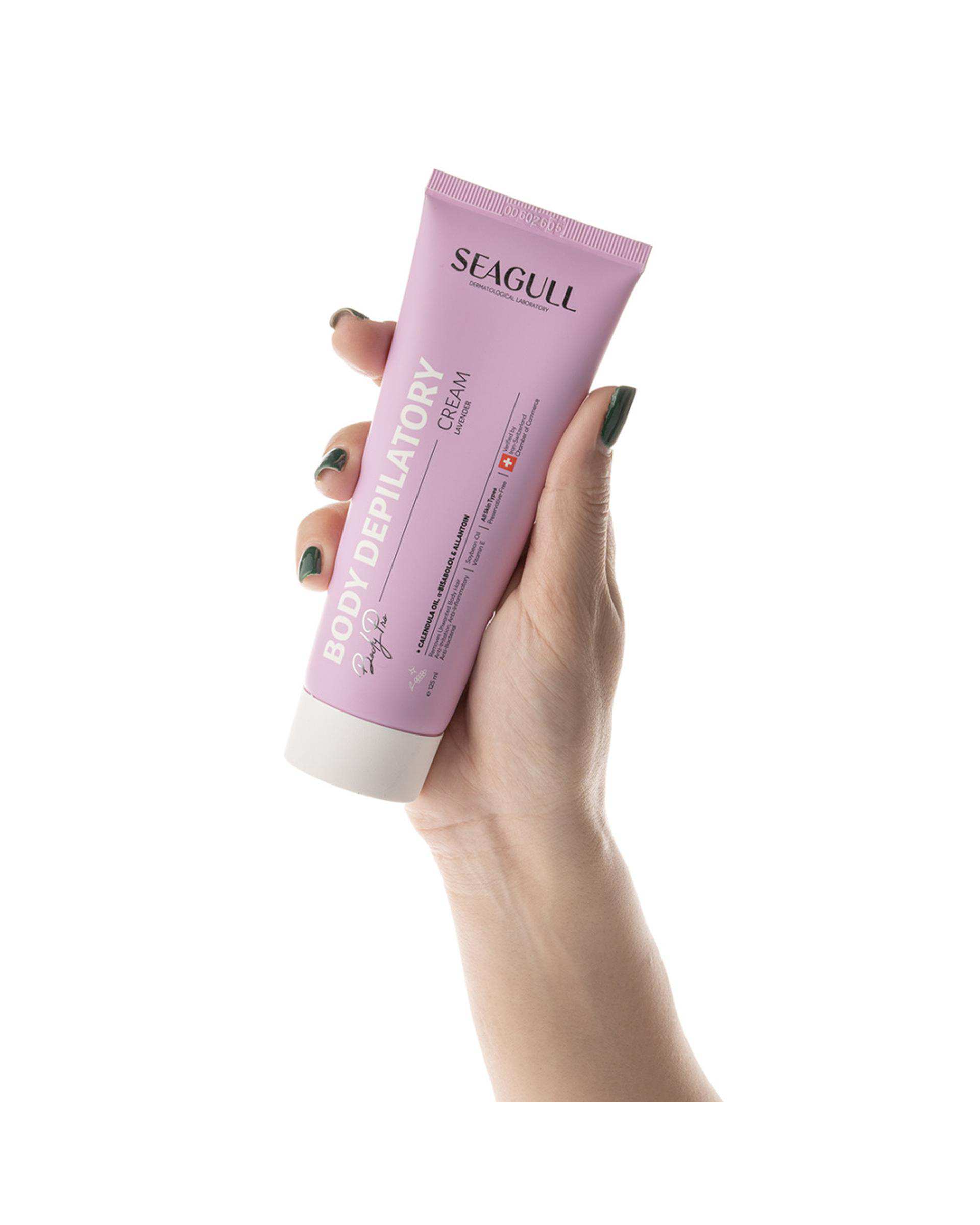 کرم موبر بدن سی گل Seagull حاوی عصاره اسطوخودوس حجم 100ml