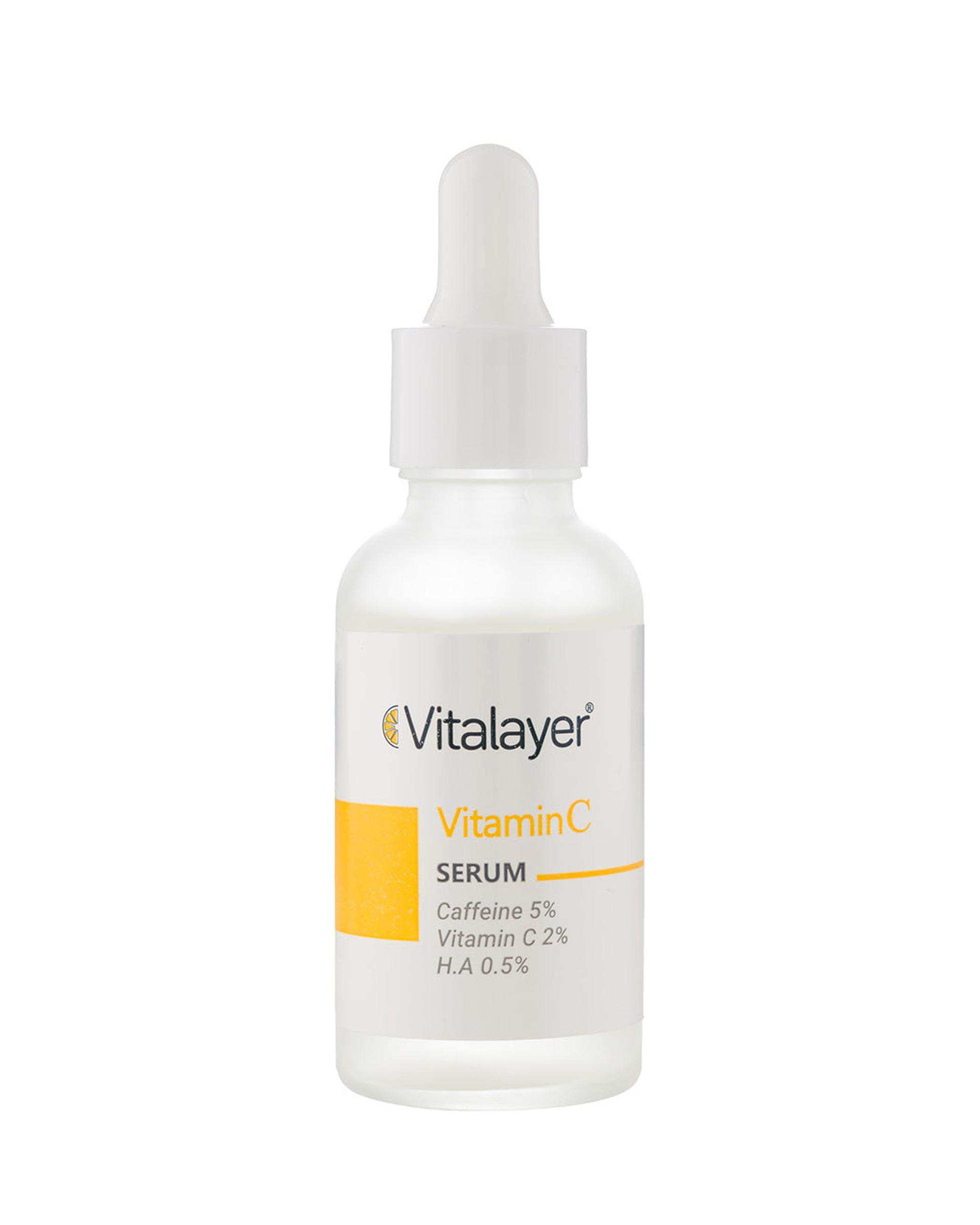 سرم دور چشم ویتالیر Vitalayer حاوی کافئین و ویتامین سی حجم 30ml