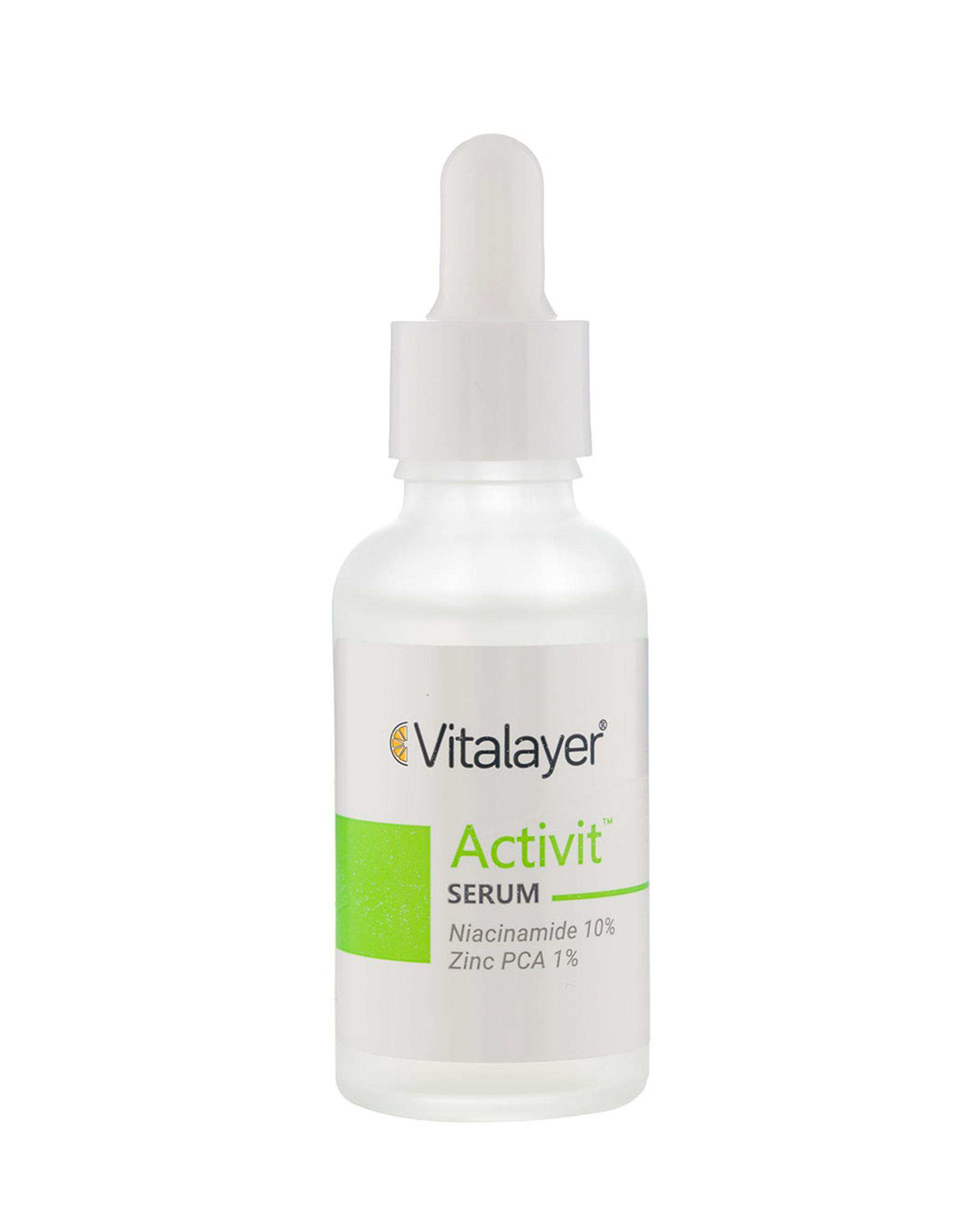 سرم ضد جوش نیاسینامید ویتالیر Vitalayer مدل Activit مناسب پوست چرب حجم 30ml