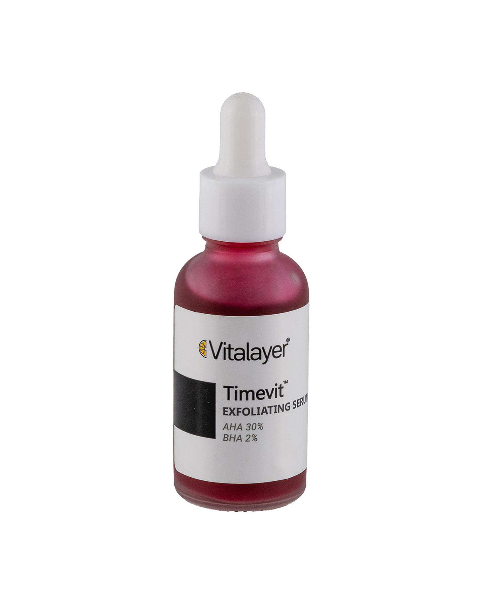سرم لایه بردار قوی ویتالیر Vitalayer مدل Timevit مناسب انواع پوست حجم 30ml