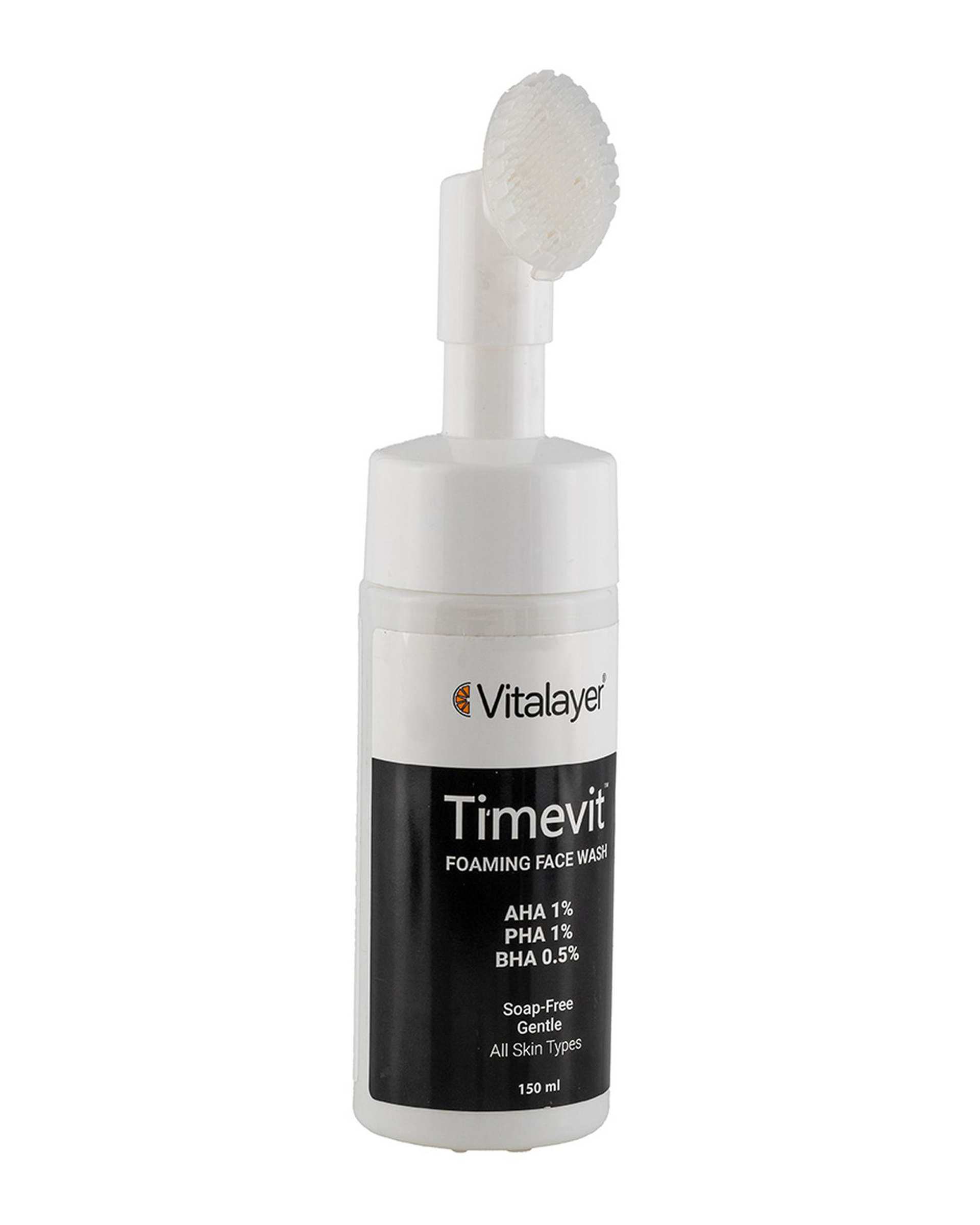 فوم شستشوی صورت ویتالیر Vitalayer مدل Timevit مناسب انواع پوست حجم 150ml