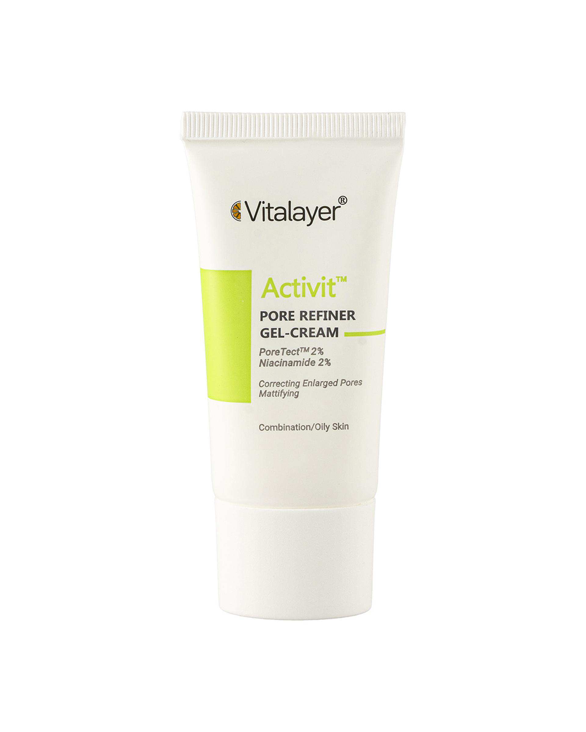 کرم ژل جمع کننده منافذ باز پوست ویتالیر Vitalayer مدل Activit Pore Refiner حجم 30ml