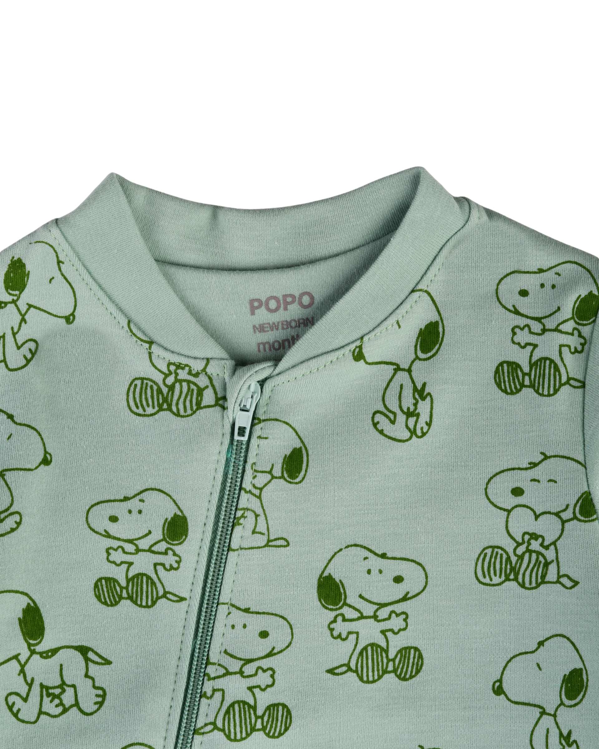 سرهمی نوزادی سبز کیدز پرو Kids pro طرح Snopy