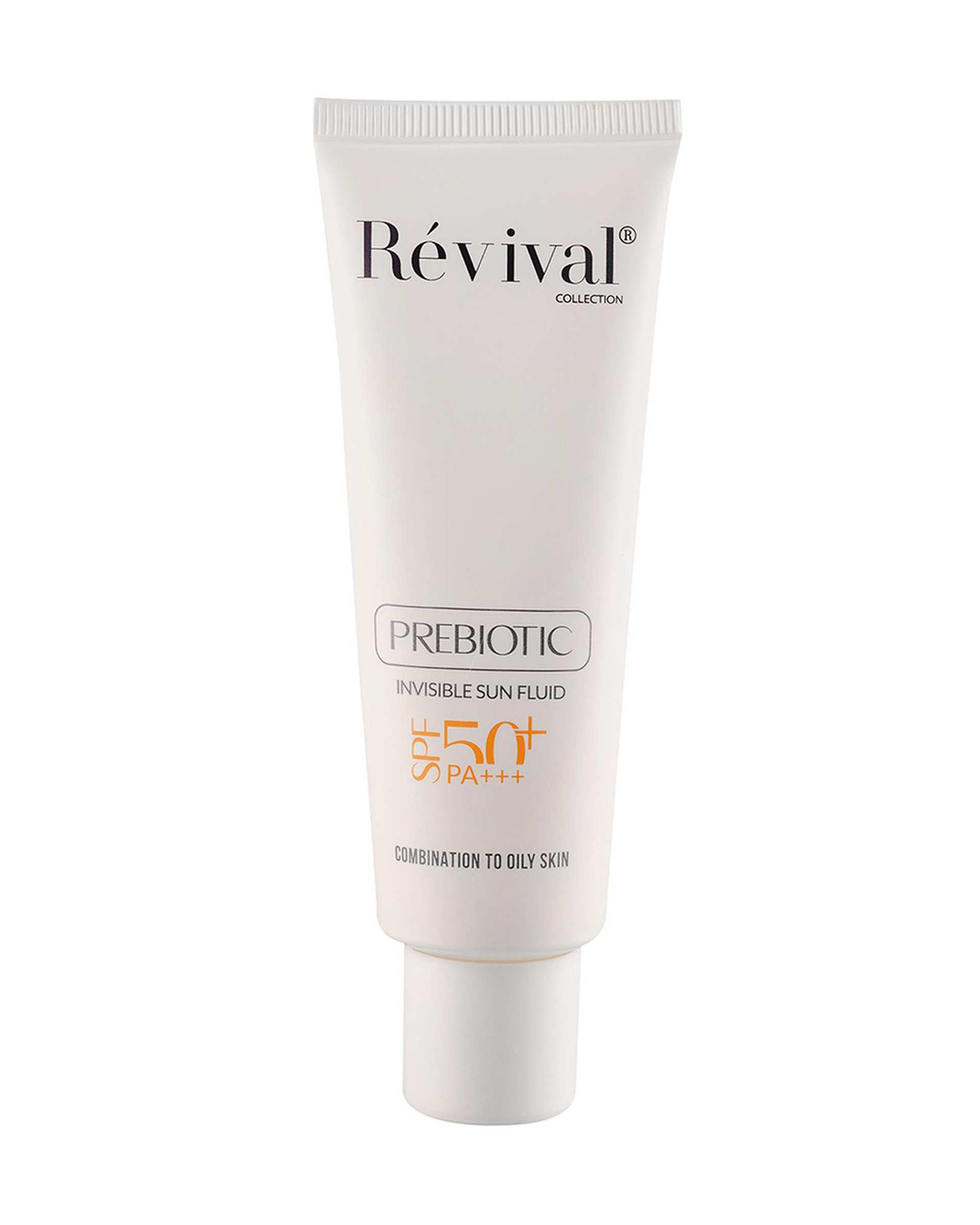 فلوئید ضد آفتاب بی رنگ SPF50 رویوال Revival مناسب پوست چرب حجم 50ml