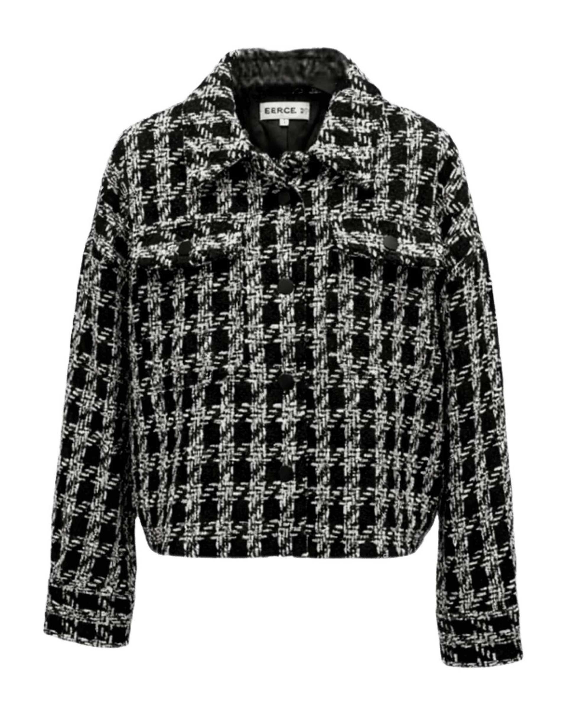 کت زنانه مشکی سفید سرژه Serge کد 212297