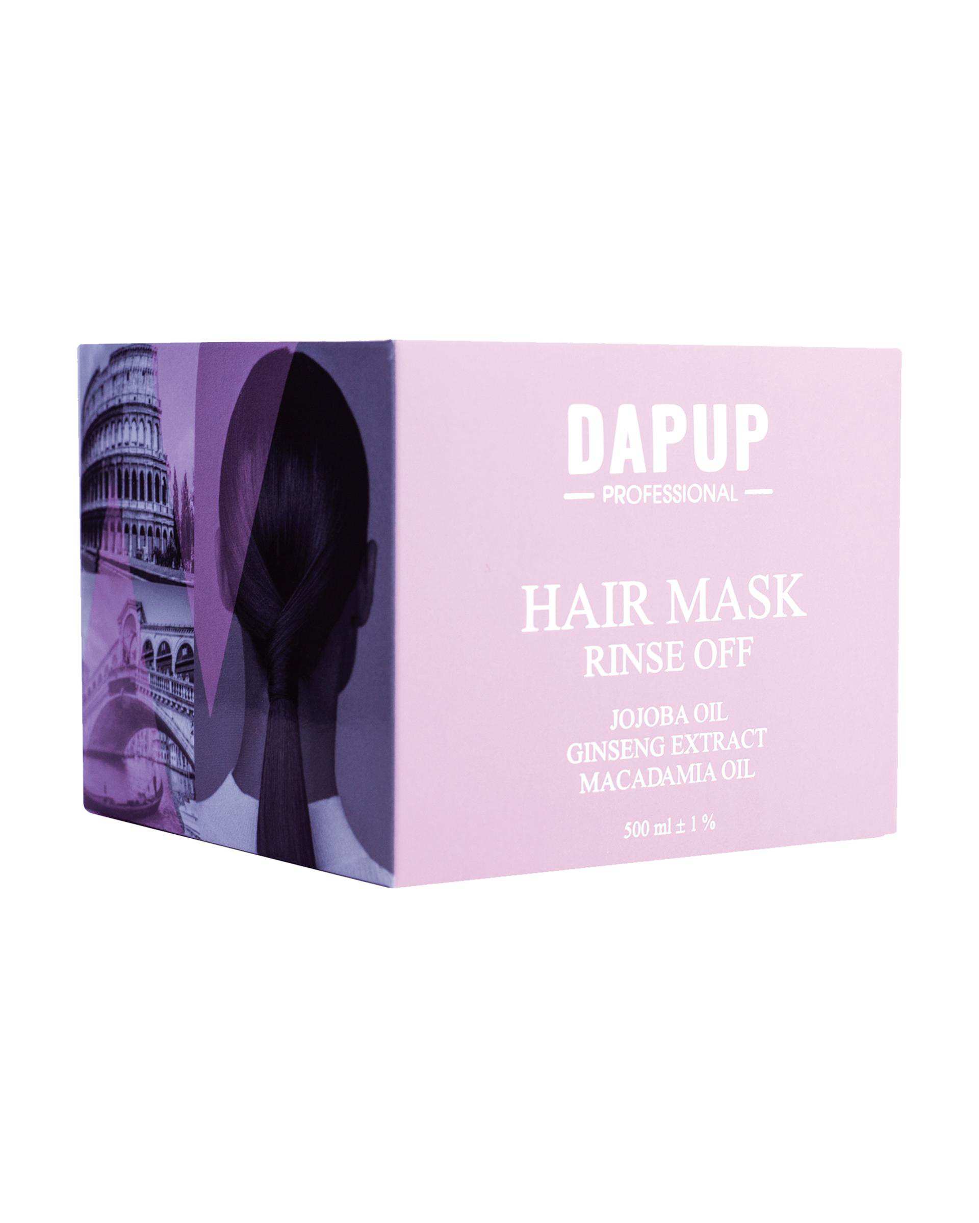 ماسک مو کاسه ای داخل حمام دپاپ Dapup حاوی جوجوبا و جینسینگ حجم 500ml