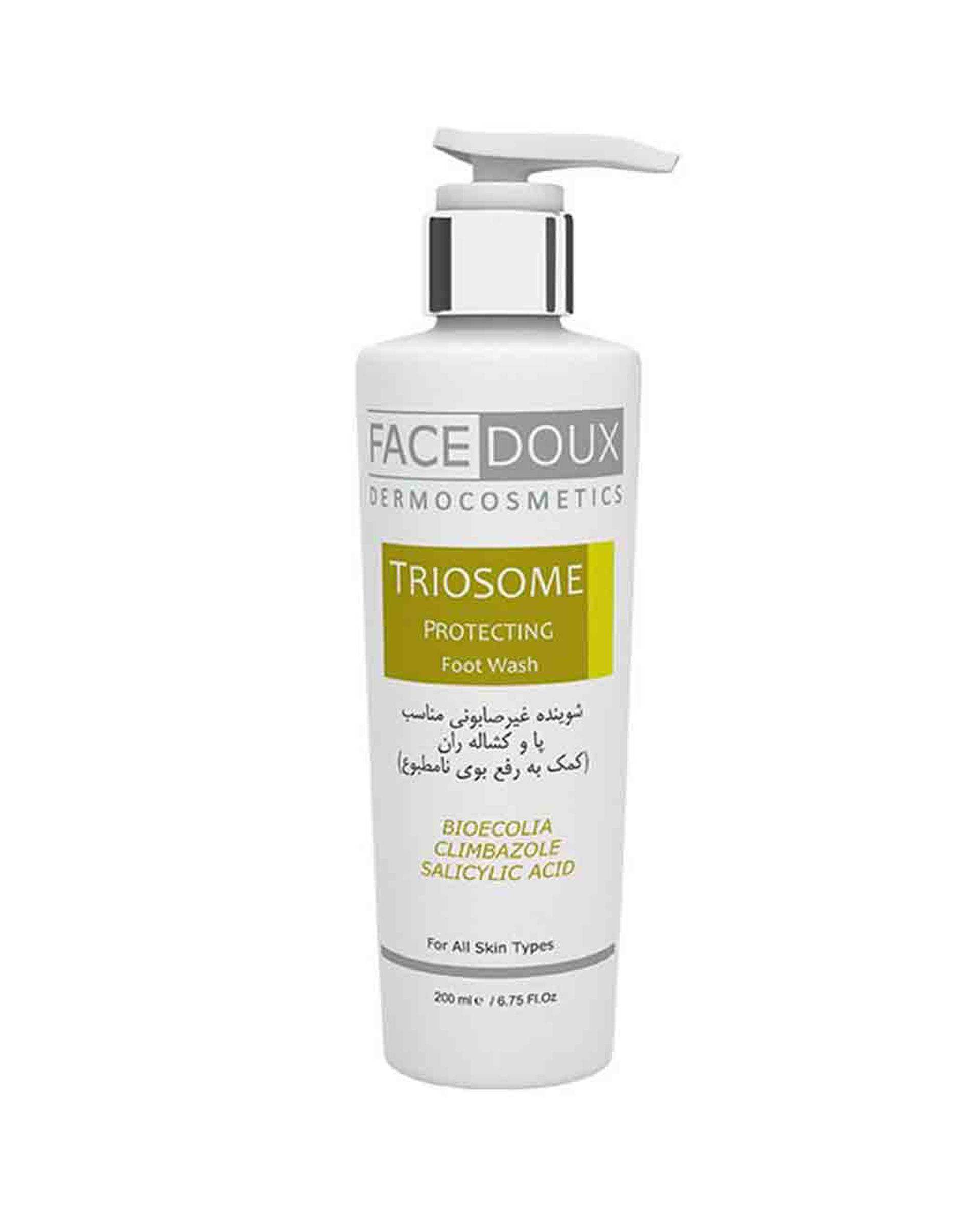 شوینده غیر صابونی پا و کشاله ران تریوزوم فیس دوکس Face Doux حجم 200ml