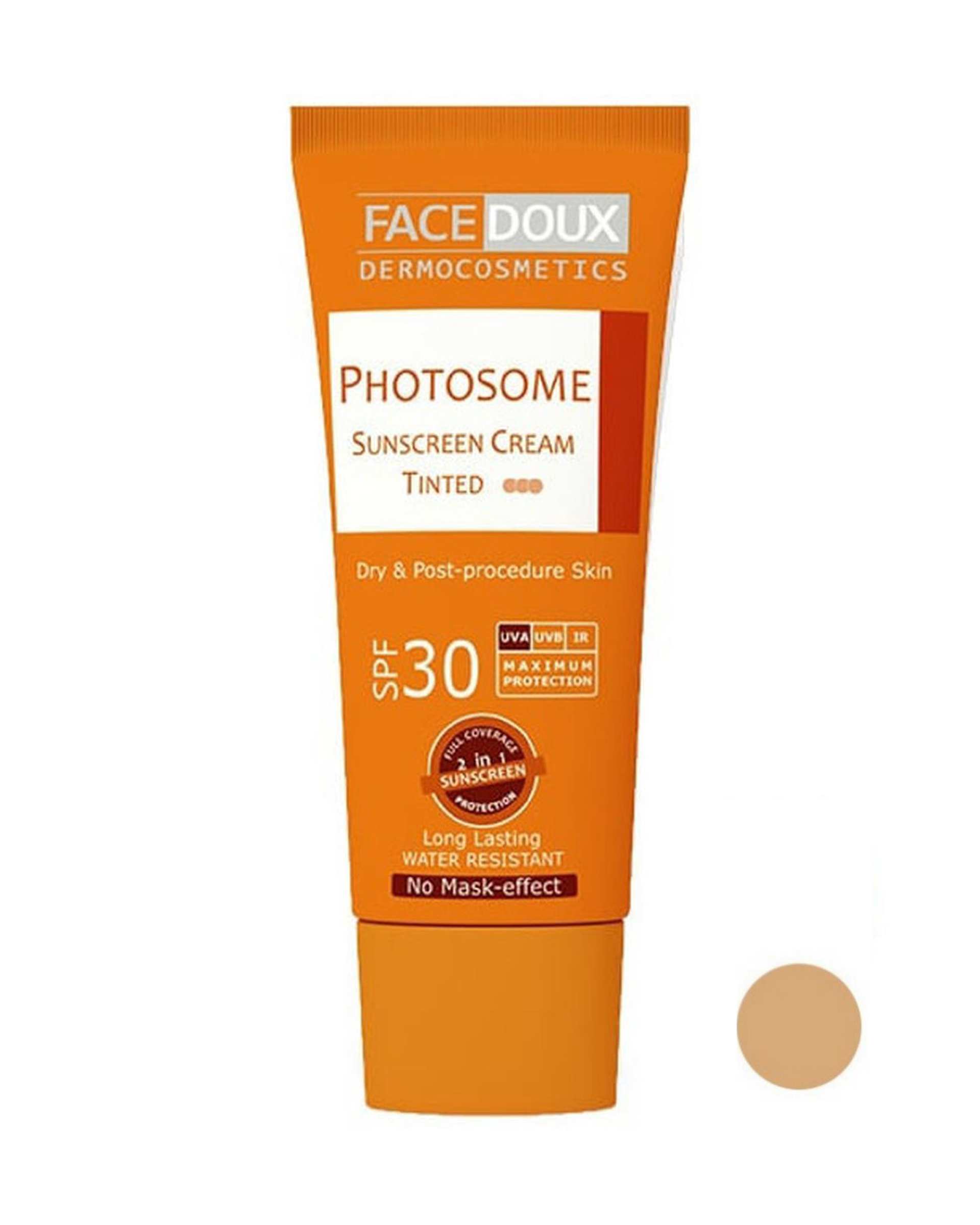 کرم ضد آفتاب رنگی SPF30 فیس دوکس Face Doux مدل Photosome بژ متوسط حجم 40ml