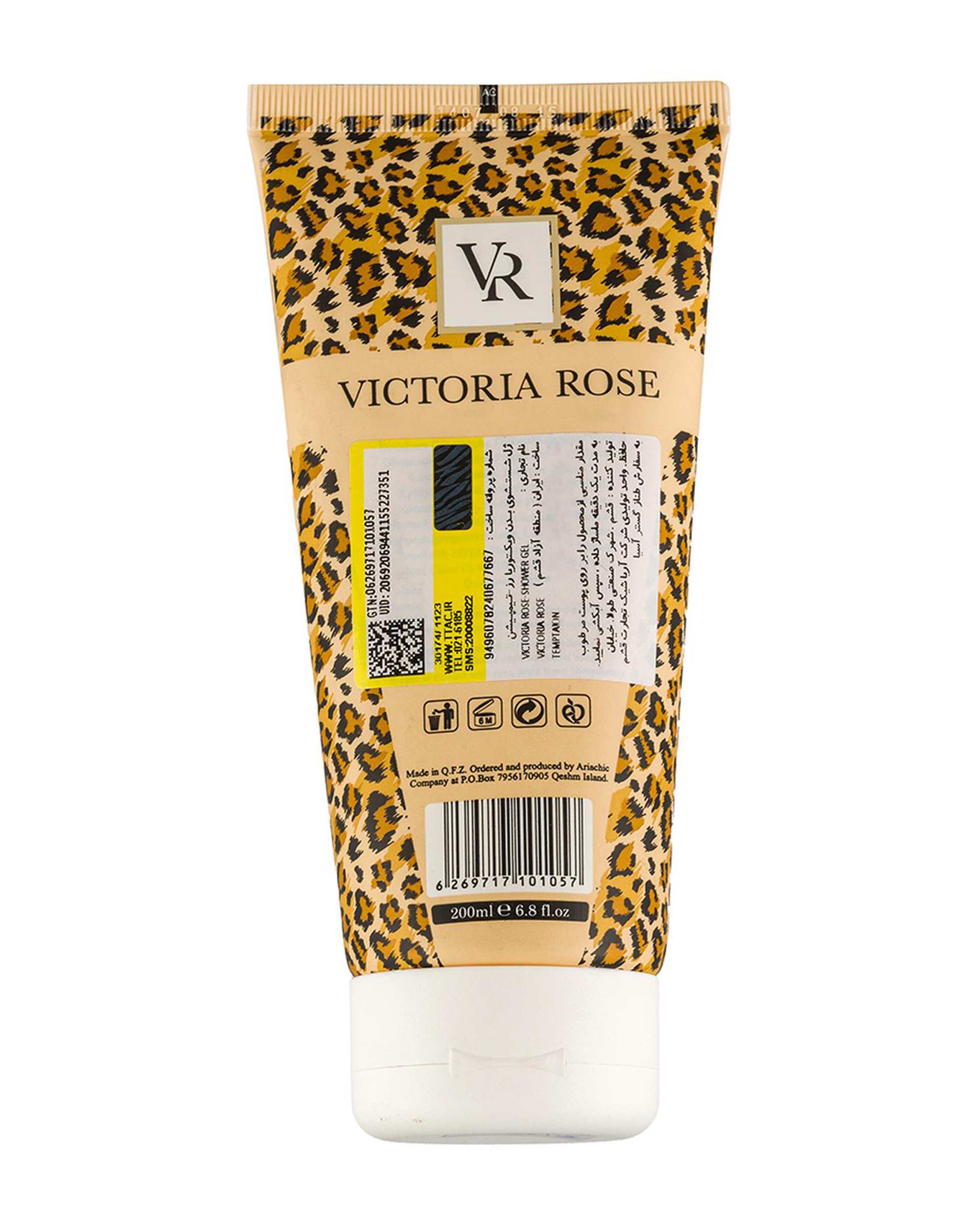ژل شستشوی بدن ویکتوریا رز Victoria Rose مدل تیمپتیشن Temptation حجم 200ml