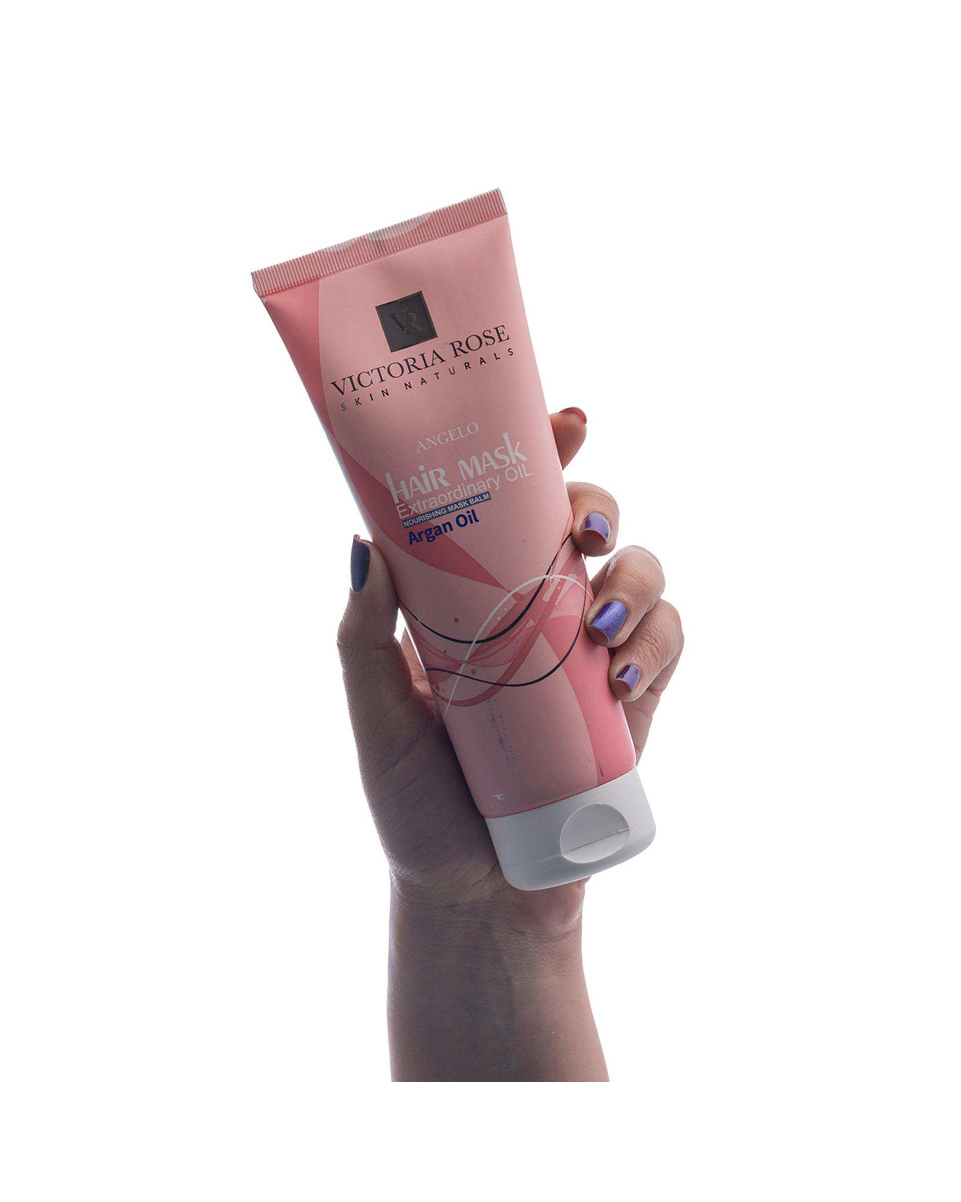 ماسک مو با آبکشی ویکتوریا رز Victoria Rose مدل Angelo حاوی روغن آرگان حجم 250ml