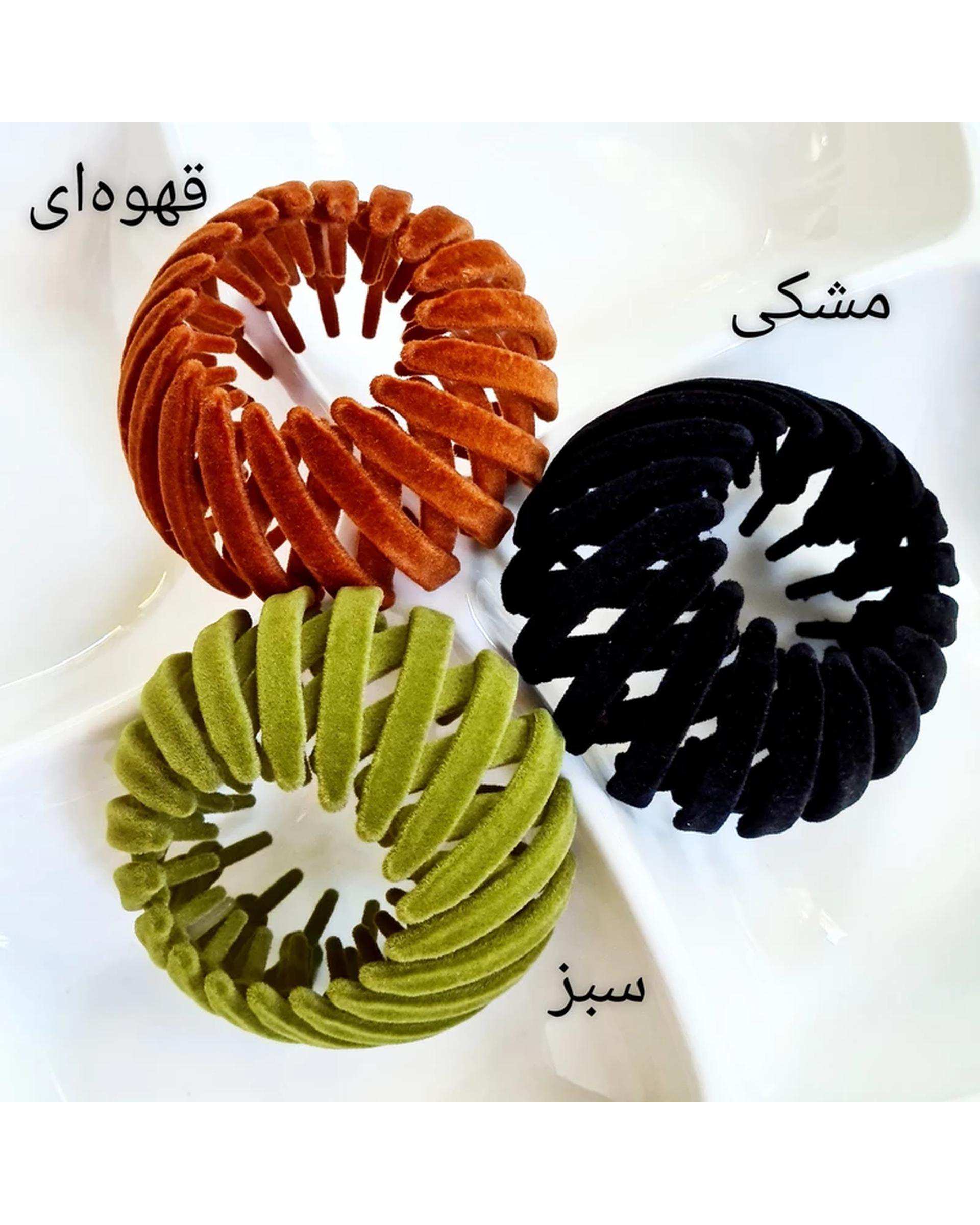 کلیپس مو زنامه گوجه ای مدل آکاردئونی مخملی