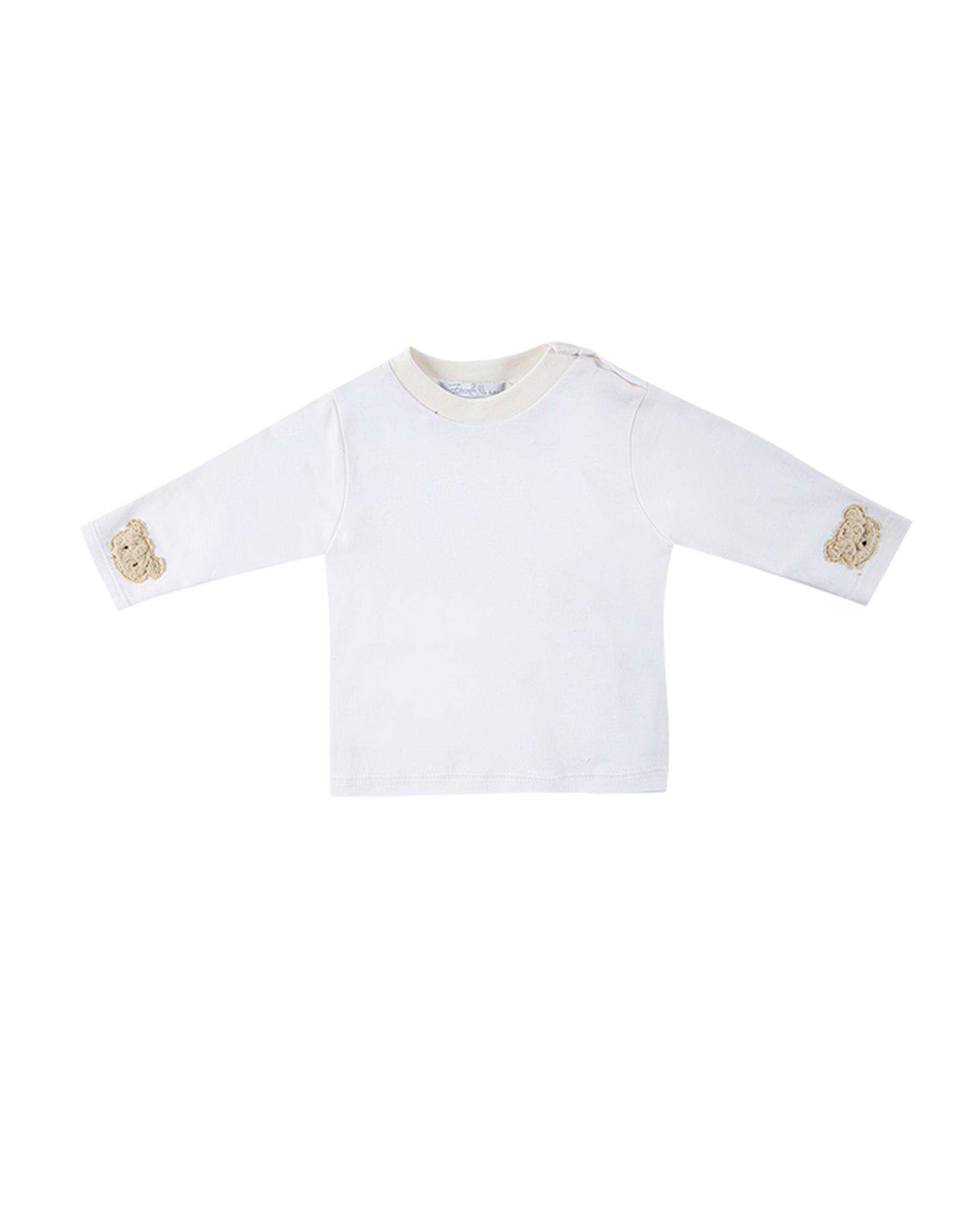 ست سرهمی و بلوز نوزادی کرم فیورلا Fiorella مدل خرس پشمالو کد 25536