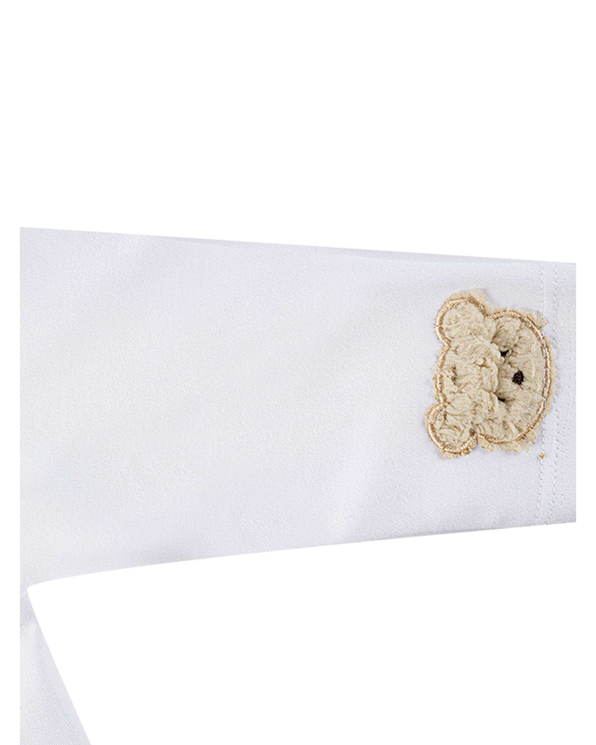 ست سرهمی و بلوز نوزادی کرم فیورلا Fiorella مدل خرس پشمالو کد 25536