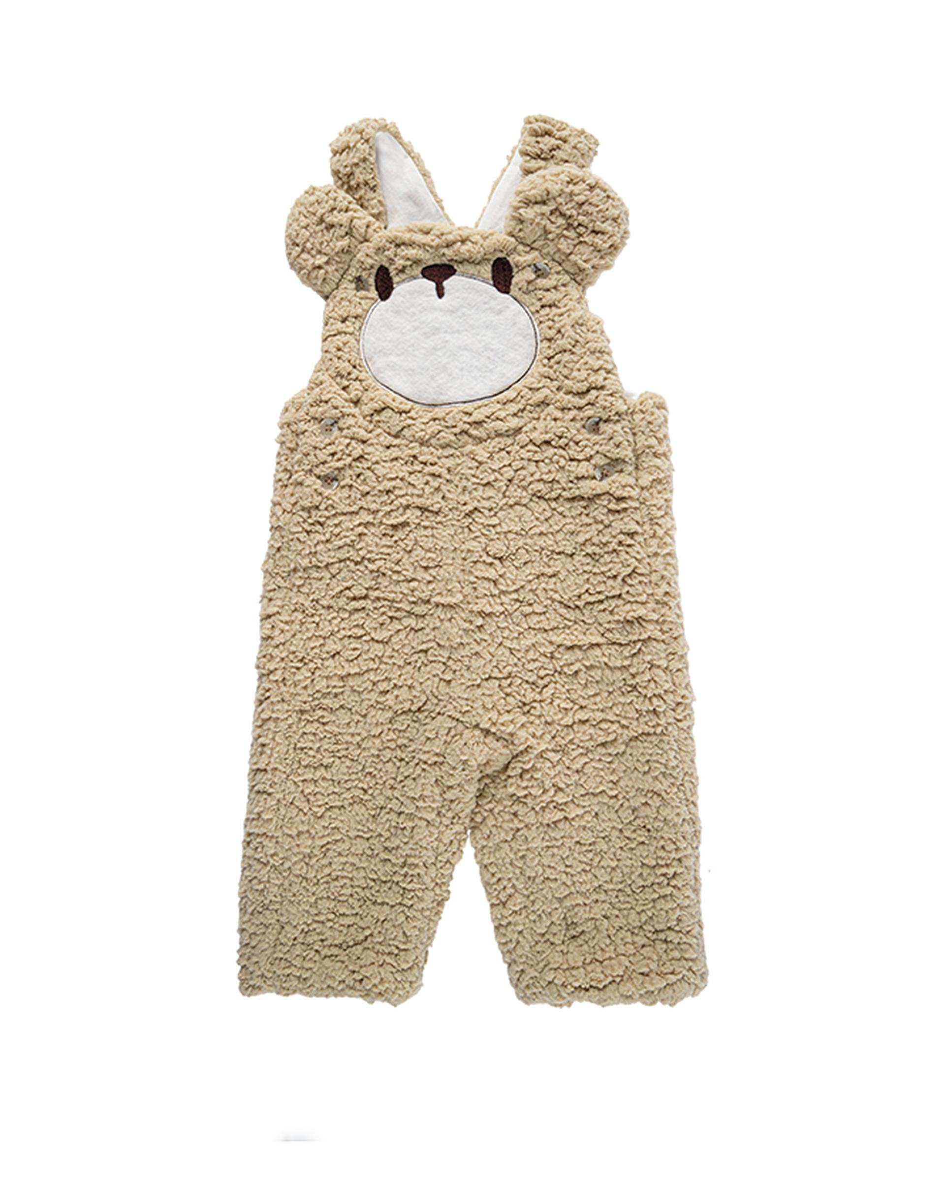 ست سرهمی و بلوز نوزادی کرم فیورلا Fiorella مدل خرس پشمالو کد 25536