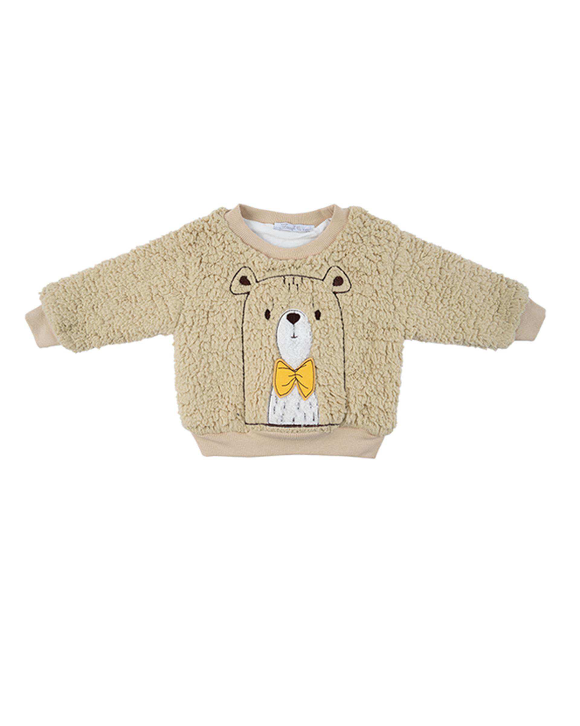 ست بلوز و شلوار نوزادی کرم فیورلا Fiorella مدل خرس کوچولو کد 25535