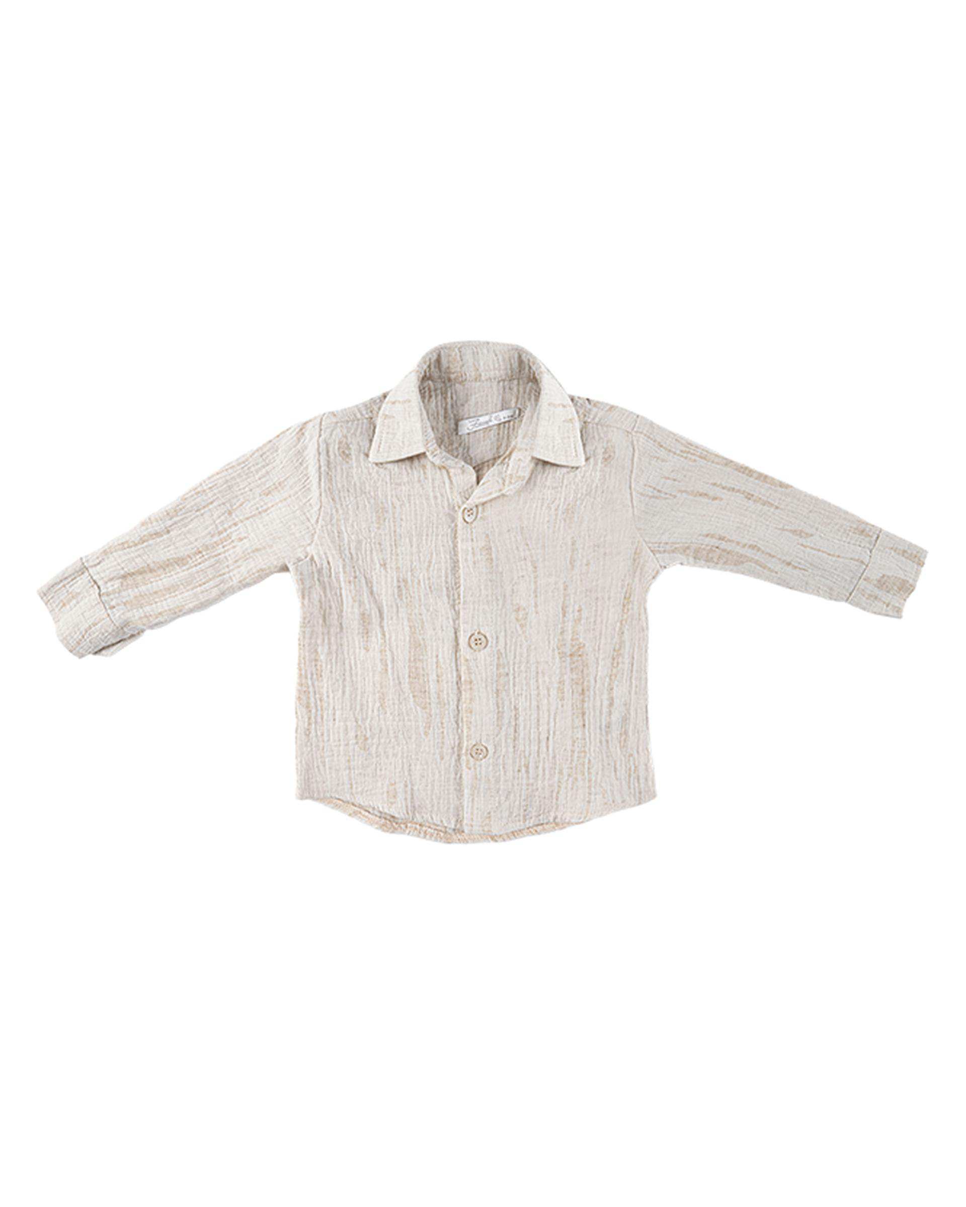 ست سه تکه نوزادی پسرانه کرم فیورلا Fiorella مدل یاشار 1 کد 25532