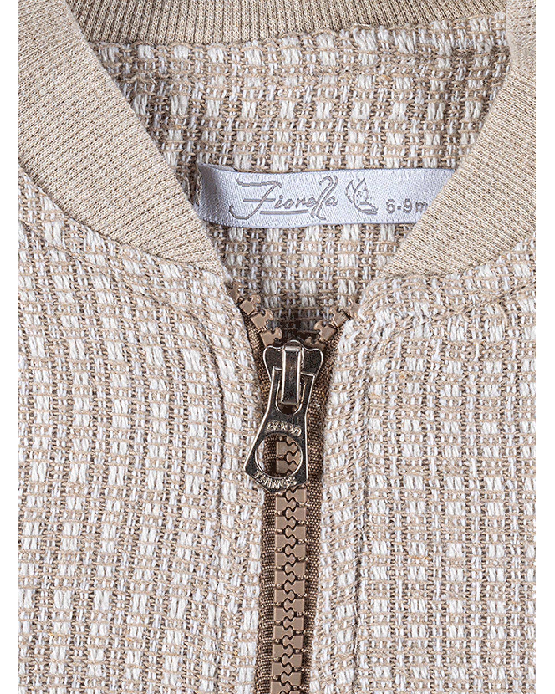 ست سه تکه نوزادی پسرانه کرم فیورلا Fiorella مدل یاشار 1 کد 25532