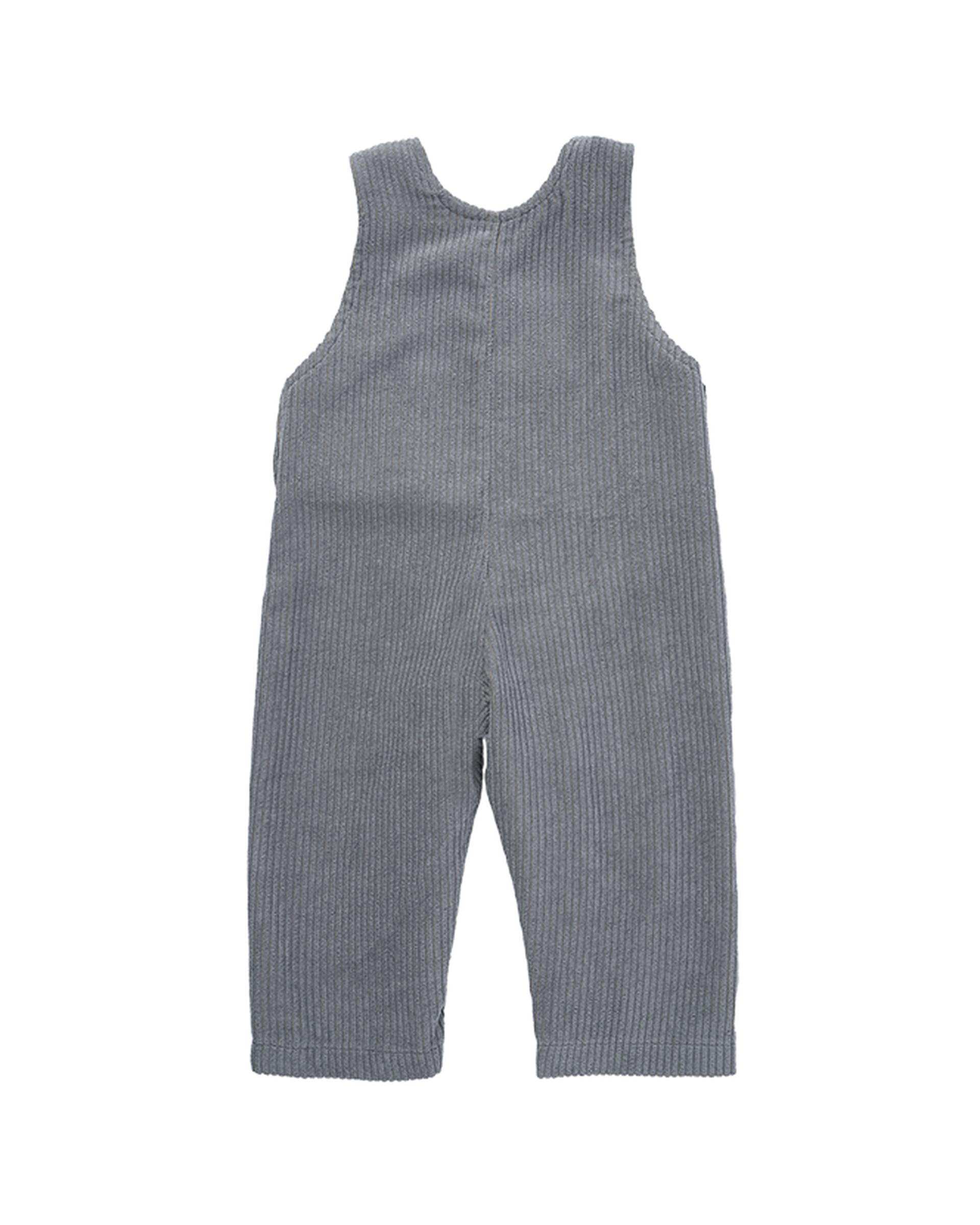 بلوز و سرهمی نوزادی پسرانه طوسی سفید فیورلا Fiorella مدل رویای خرسی کد 25541