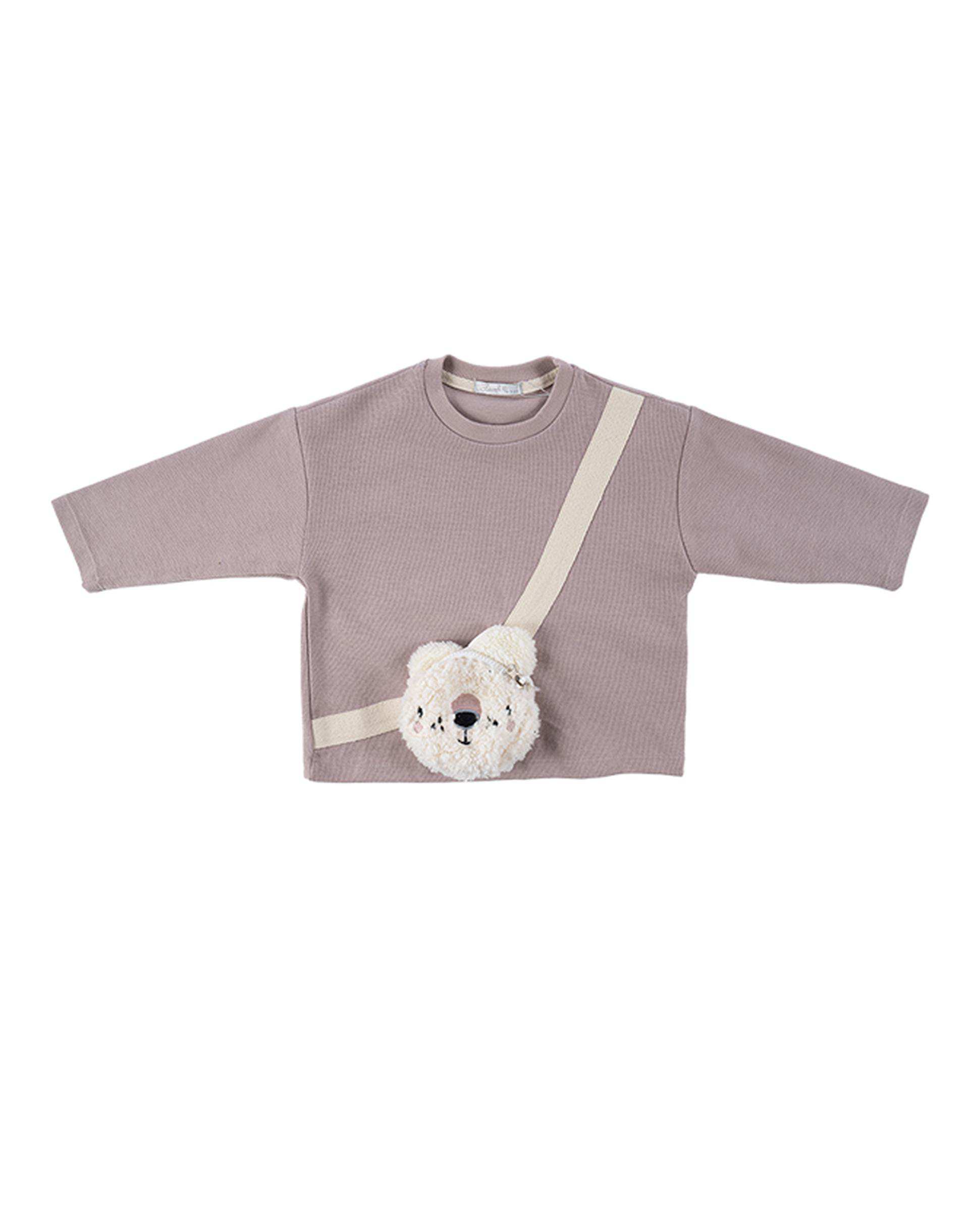 بلوز دخترانه صورتی فیورلا Fiorella مدل کیف دستی خرسی کد 35529