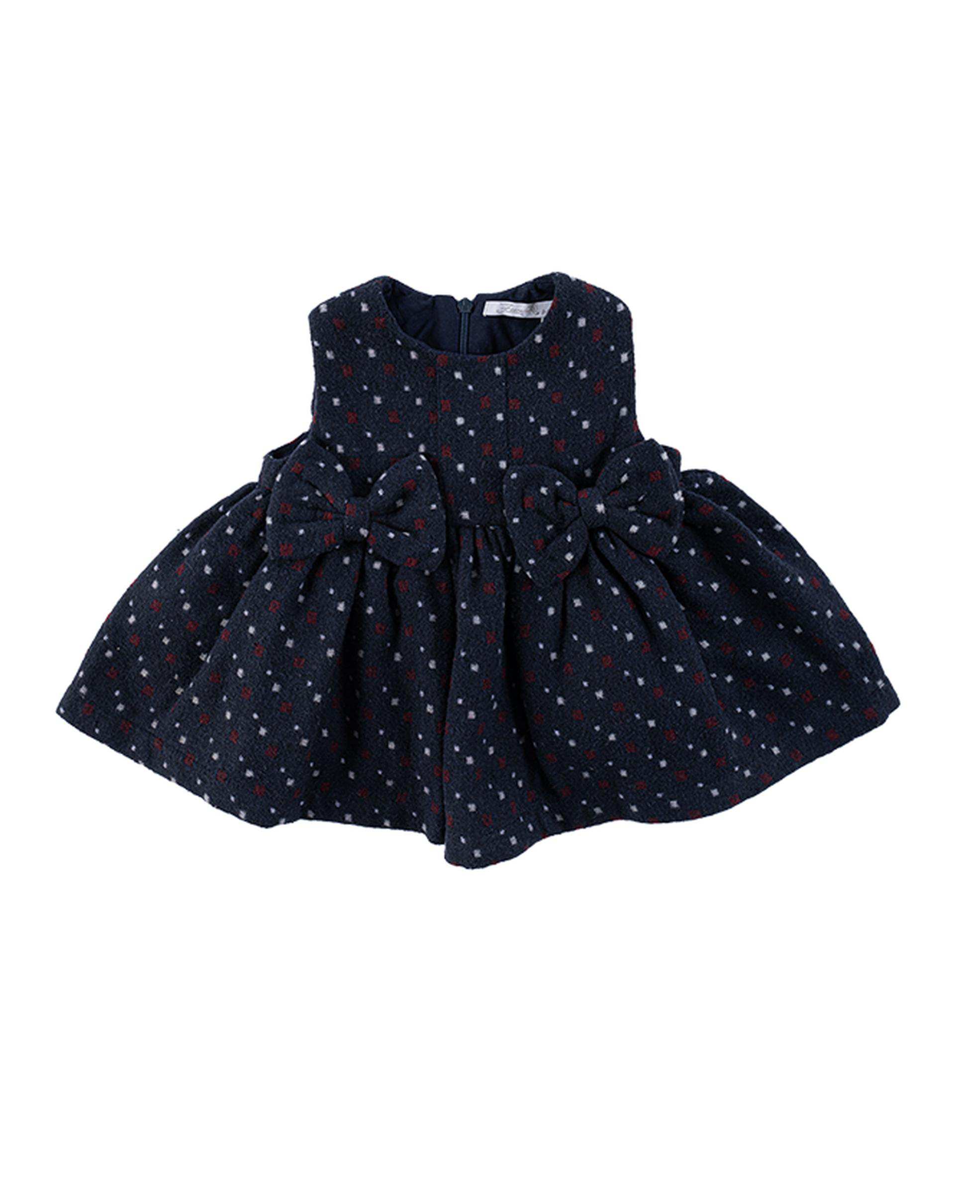 ست بلوز و پیراهن نوزادی دخترانه سفید سرمه ای فیورلا Fiorella مدل پریما کد 25502