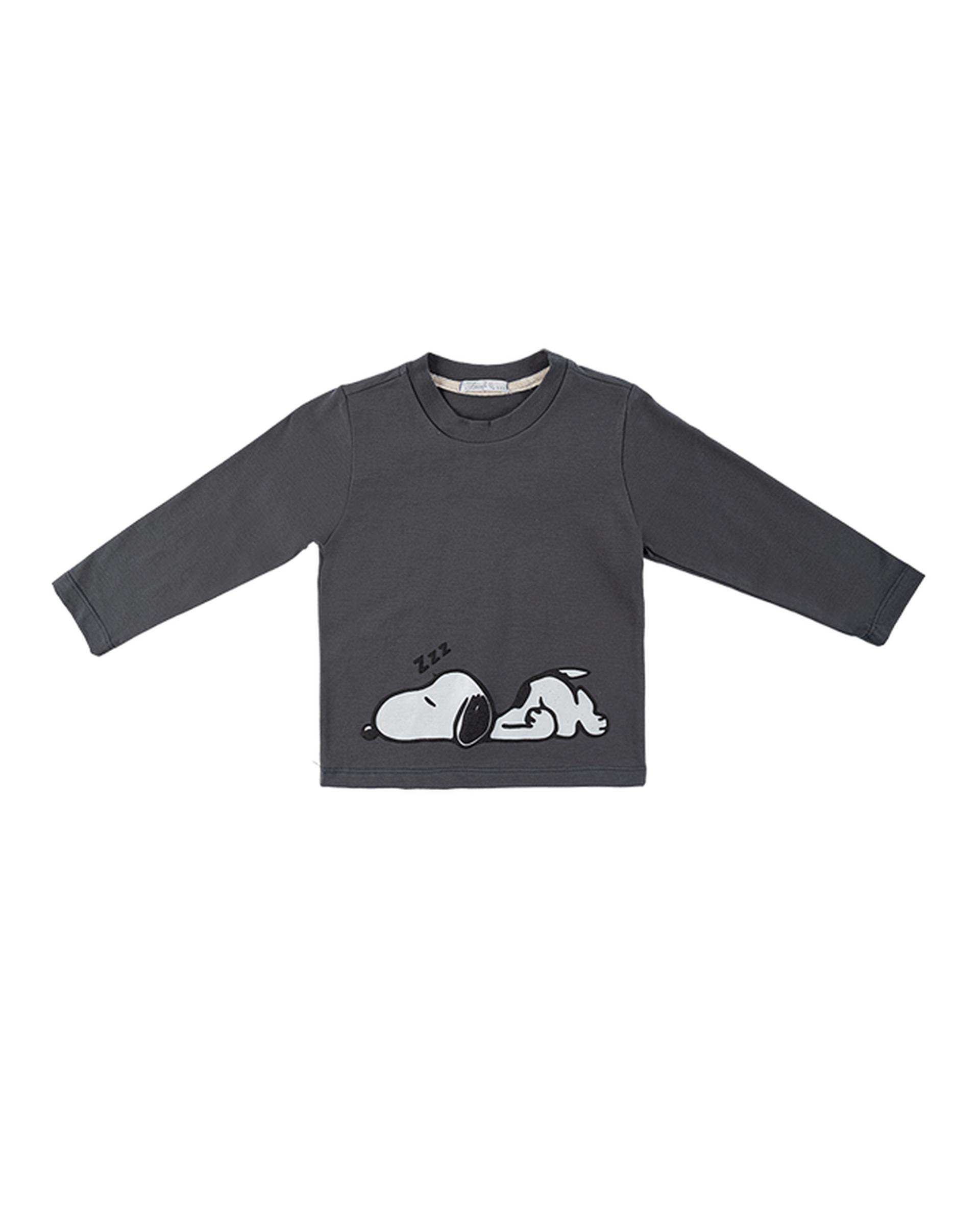 ست سه تکه پسرانه خاکستری فیورلا Fiorella مدل جین اسنوپی خوابالو کد 35544