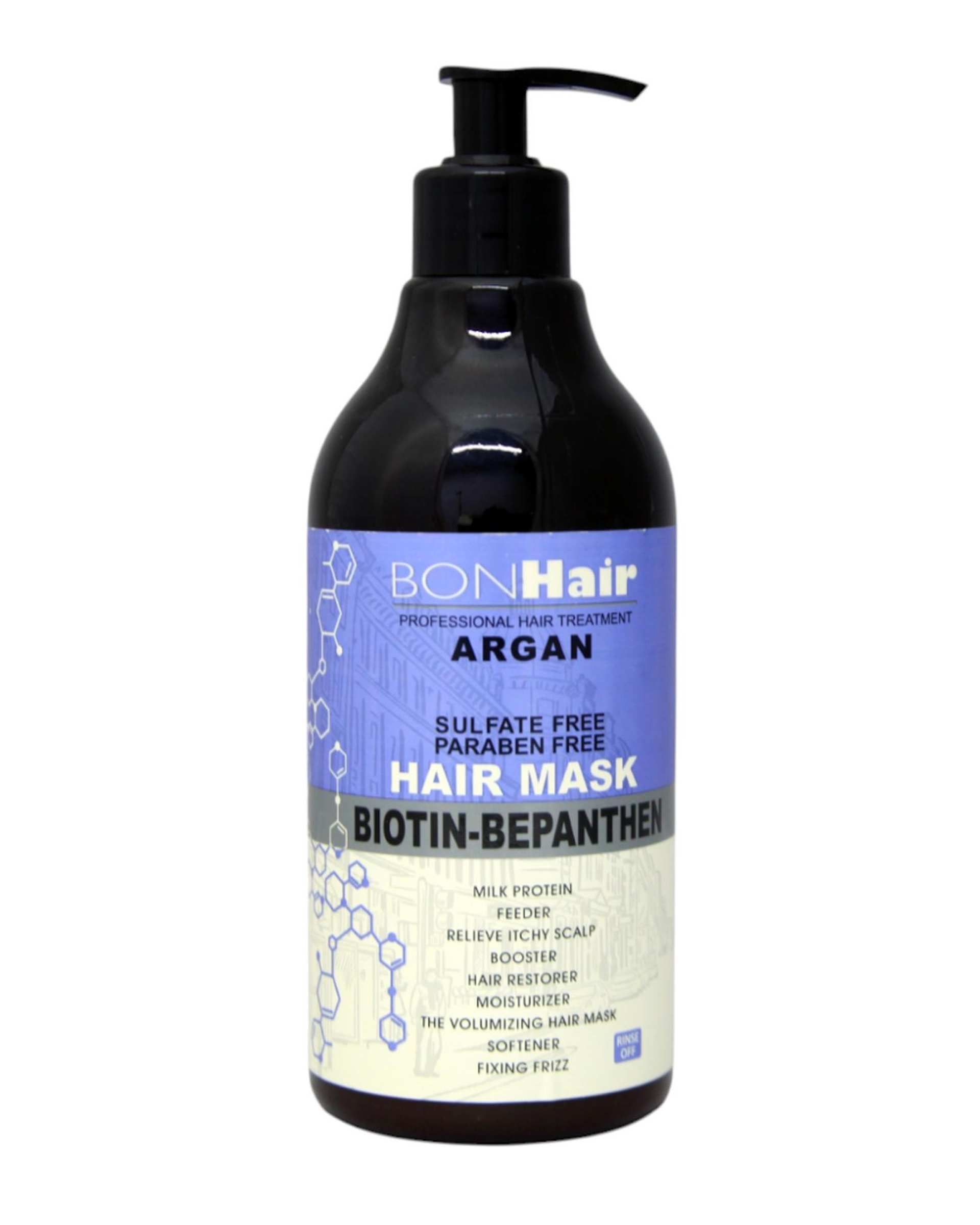 ماسک مو بدون سولفات درمانی بن هیر Bon Hair حاوی روغن آرگان حجم 500ml