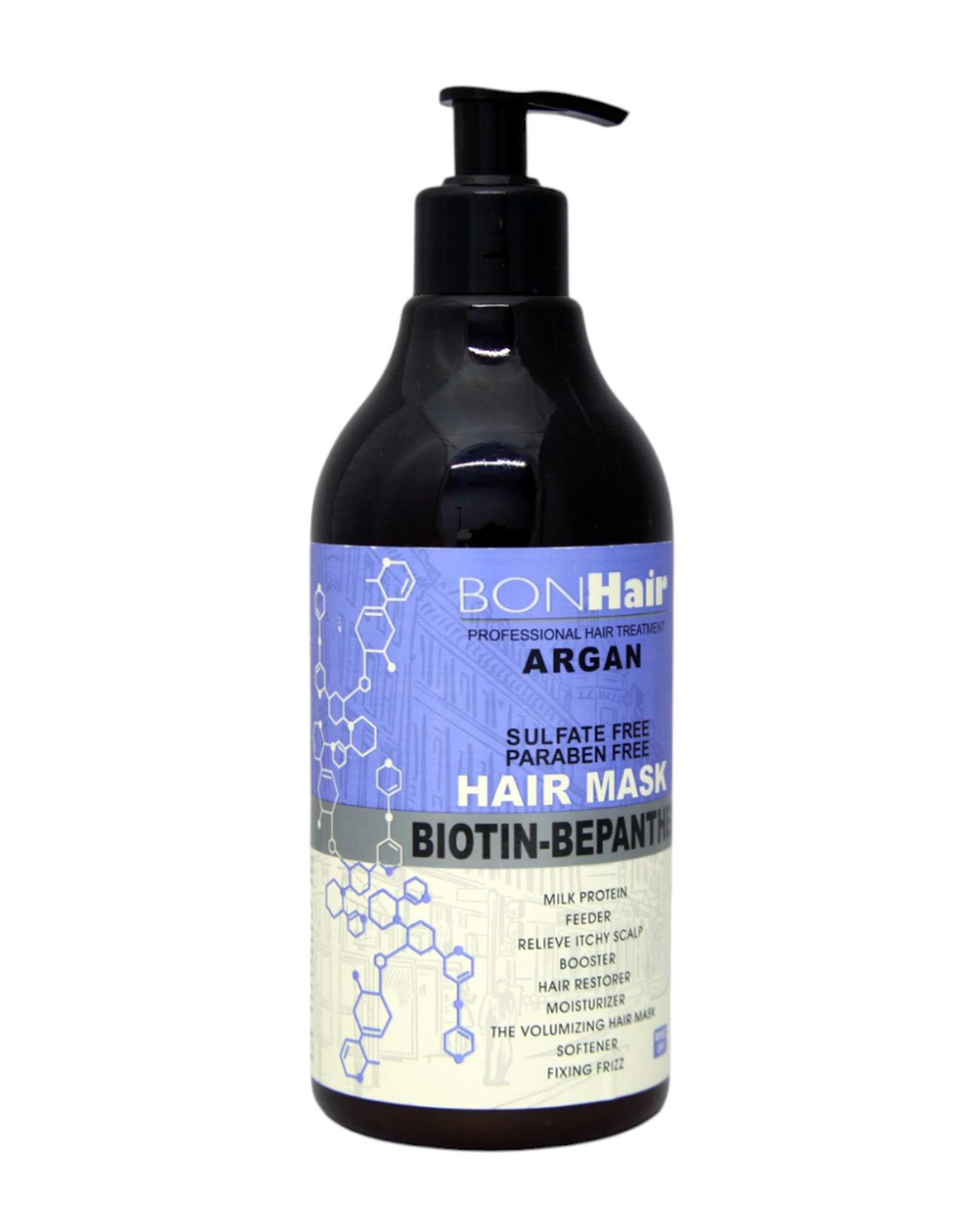 ماسک مو بدون سولفات درمانی بن هیر Bon Hair حاوی روغن آرگان حجم 500ml