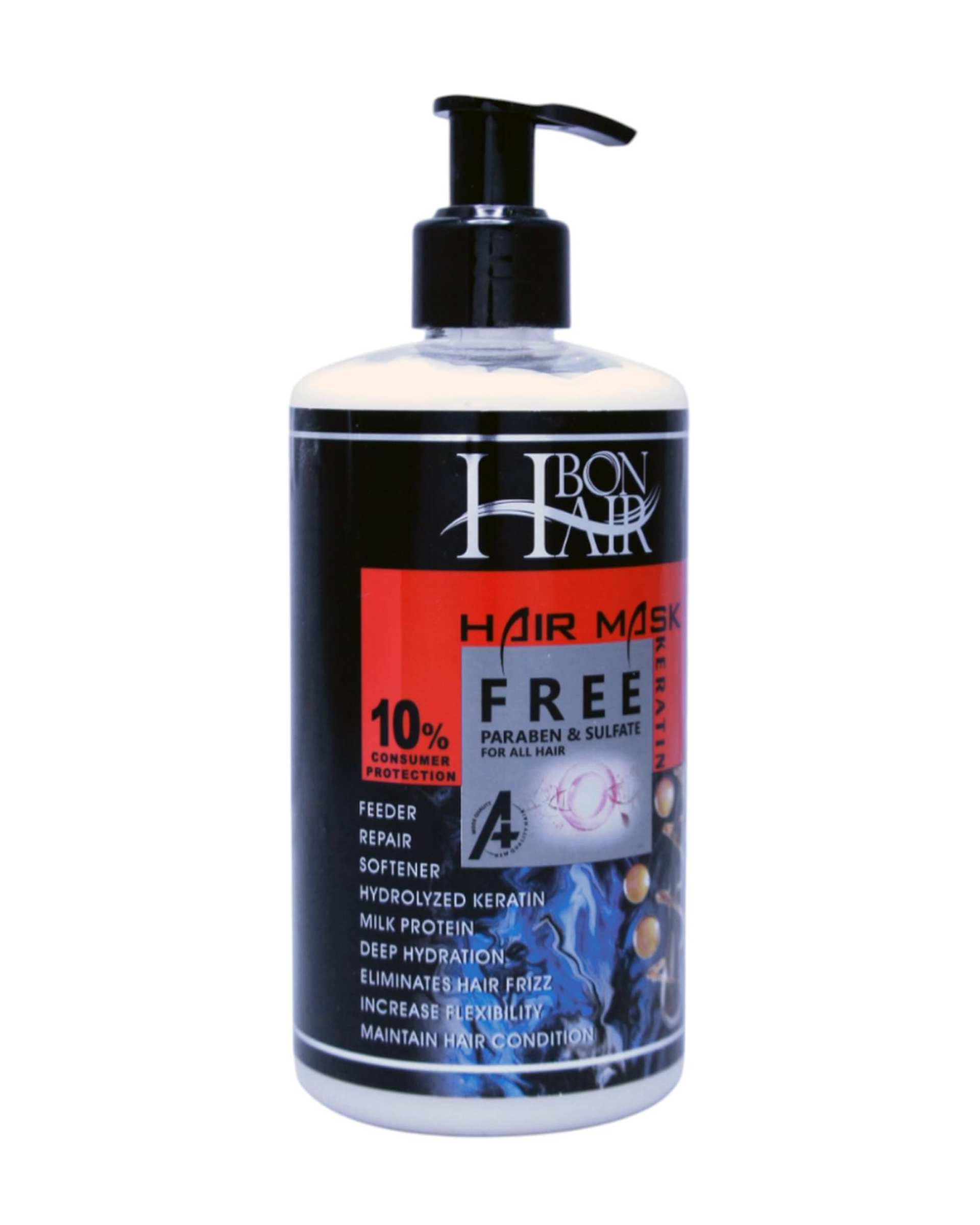 ماسک مو روزانه بدون سولفات بن هیر Bon Hair حاوی کراتین حجم 400ml