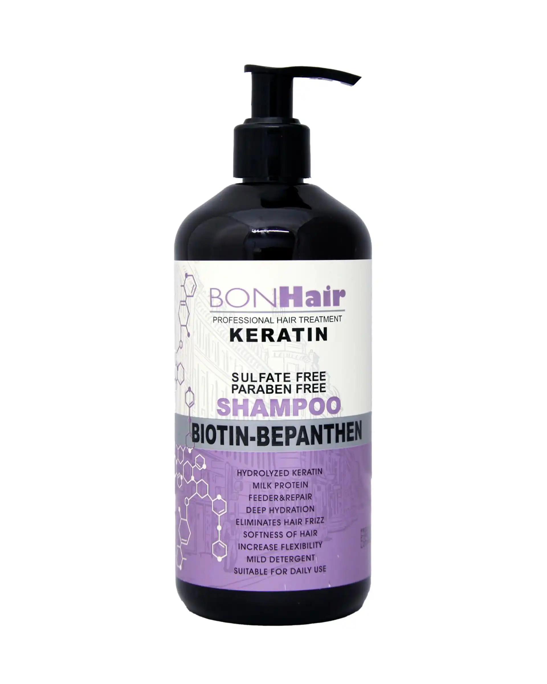 شامپو مو درمانی بدون سولفات بن هیر Bon Hair حاوی کراتین حجم 500ml