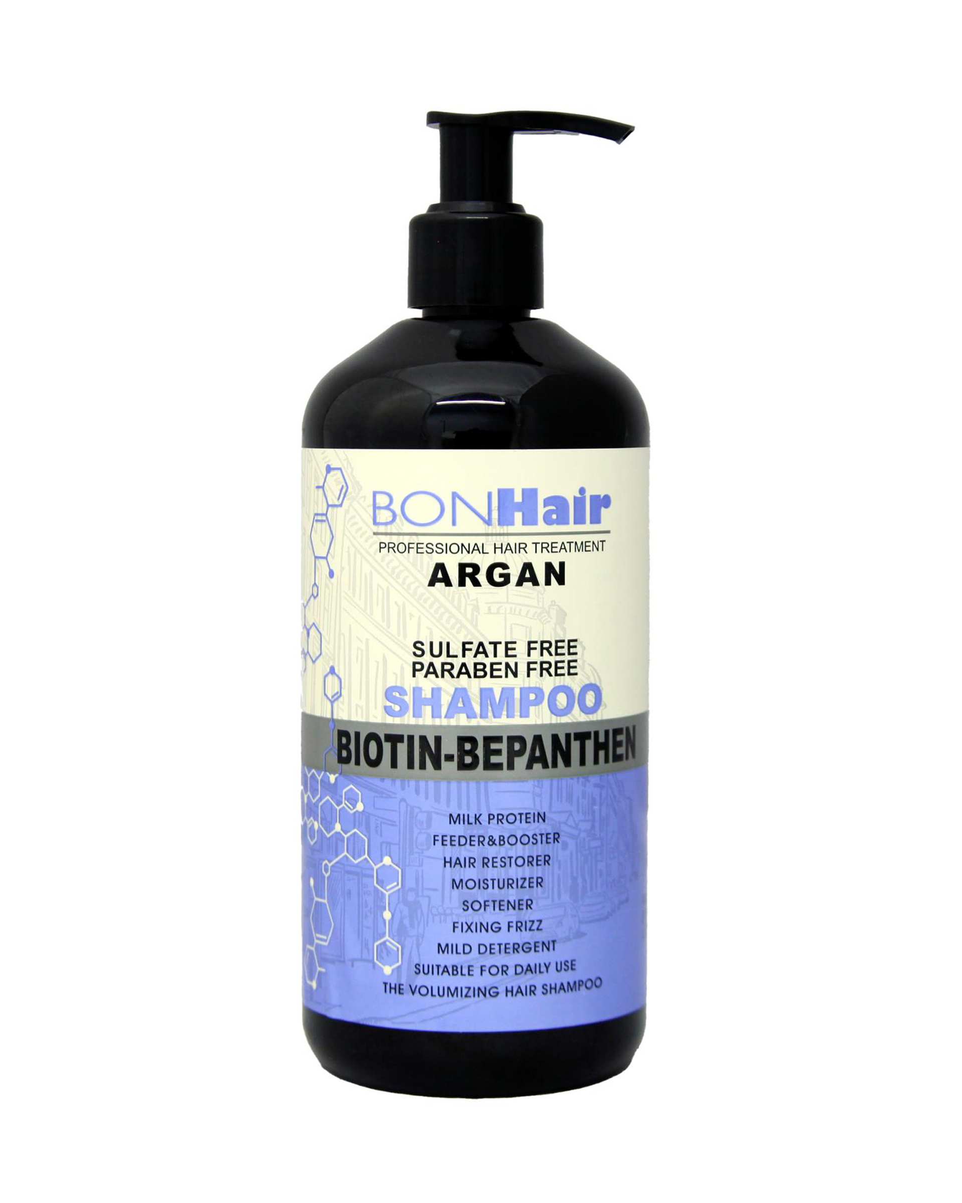 شامپو مو درمانی بدون سولفات بن هیر Bon Hair حاوی روغن آرگان حجم 500ml