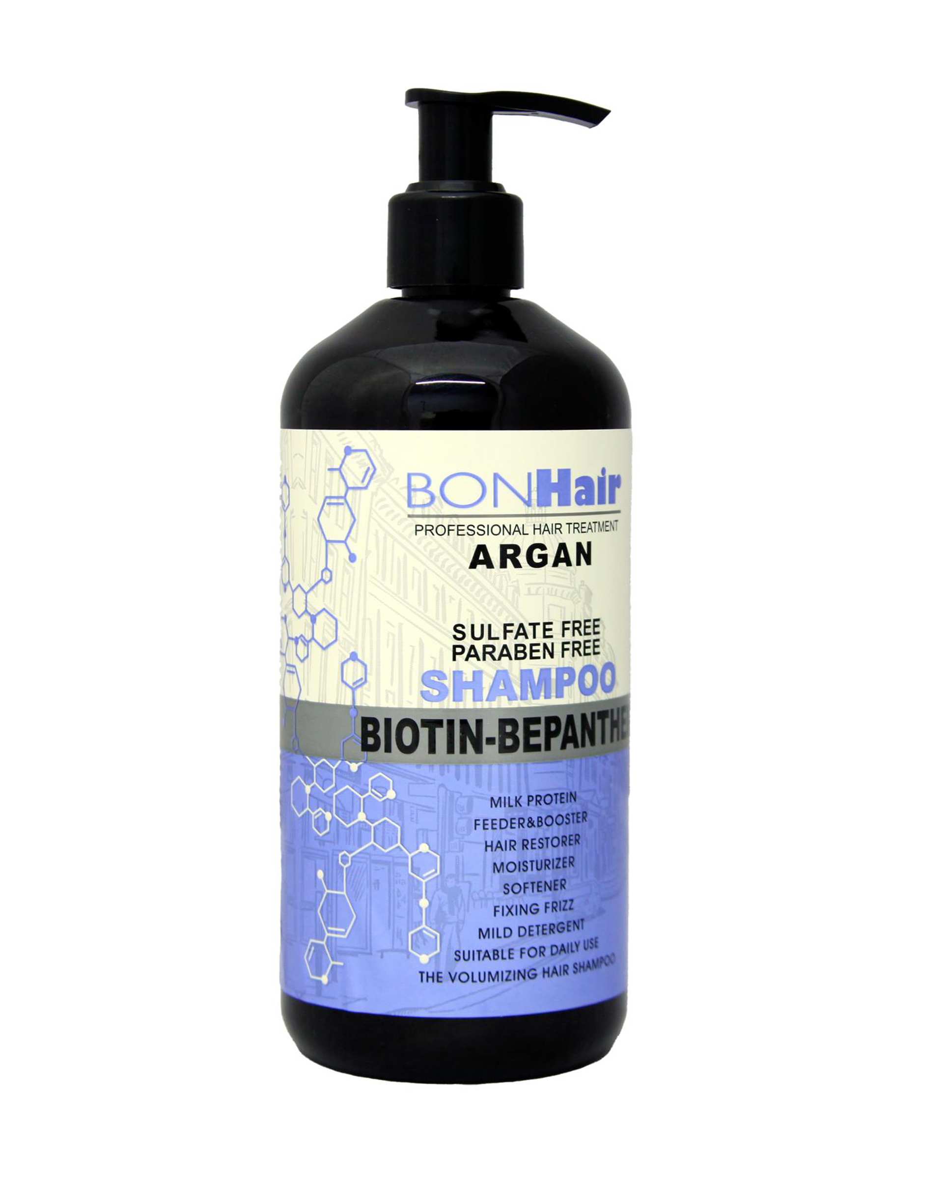 شامپو مو درمانی بدون سولفات بن هیر Bon Hair حاوی روغن آرگان حجم 500ml