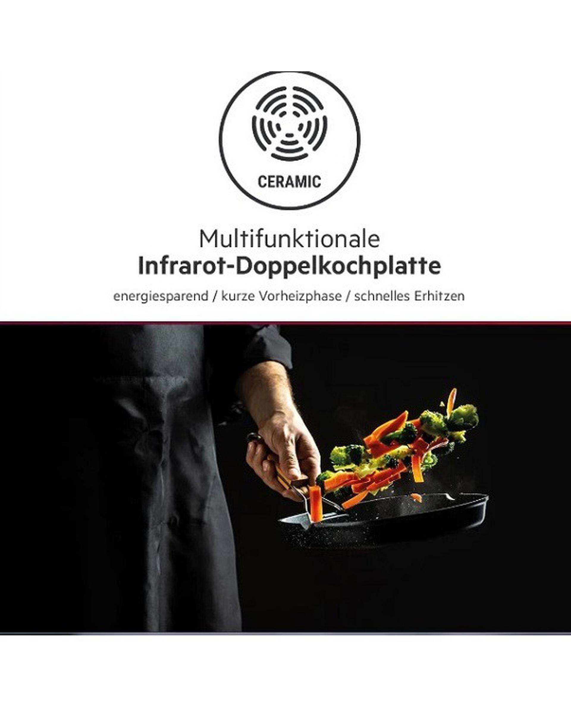 اجاق گاز سفری مادون قرمز دو شعله پروفی کوک ProofiCook مدل PC-DKP 1211