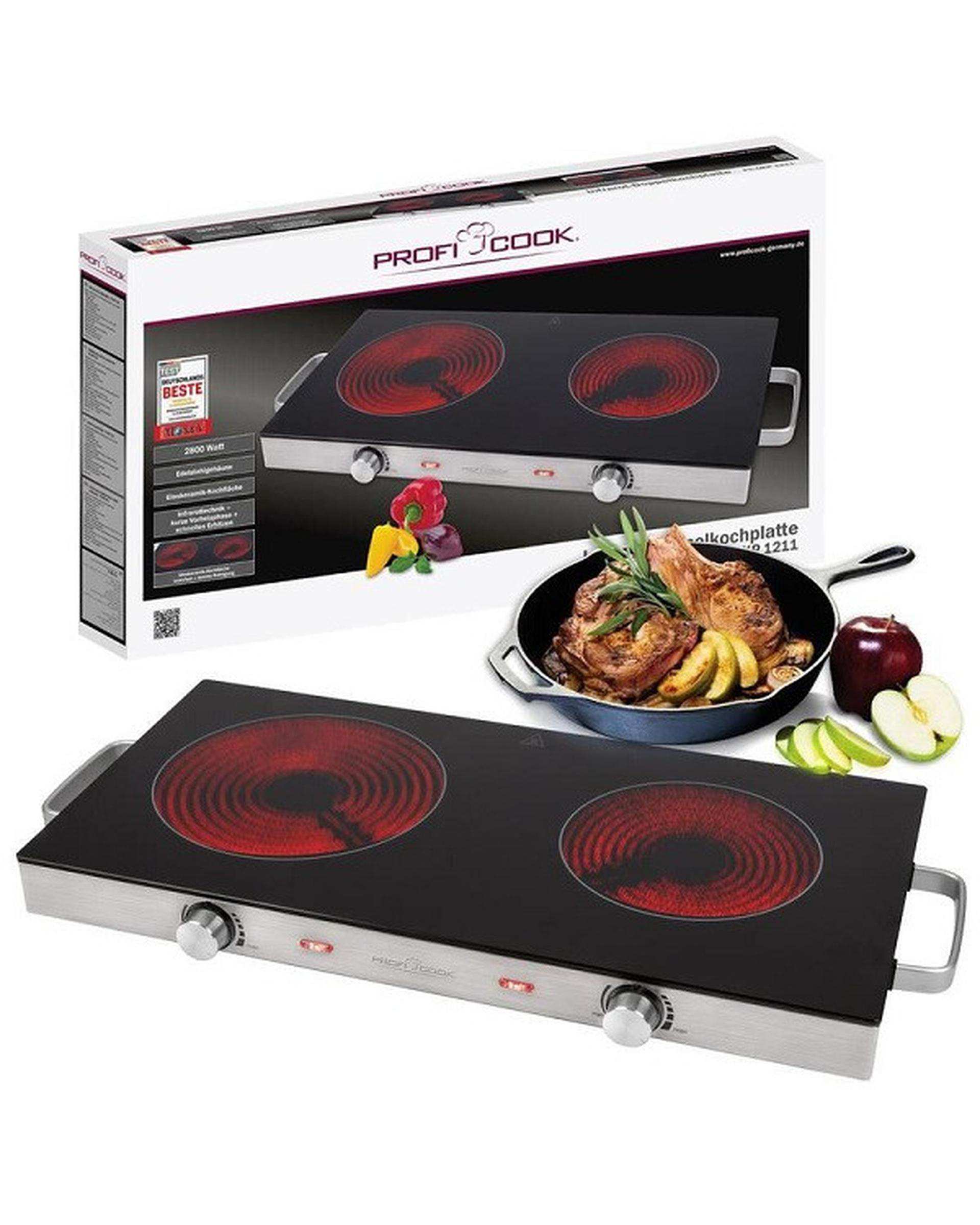 اجاق گاز سفری مادون قرمز دو شعله پروفی کوک ProofiCook مدل PC-DKP 1211