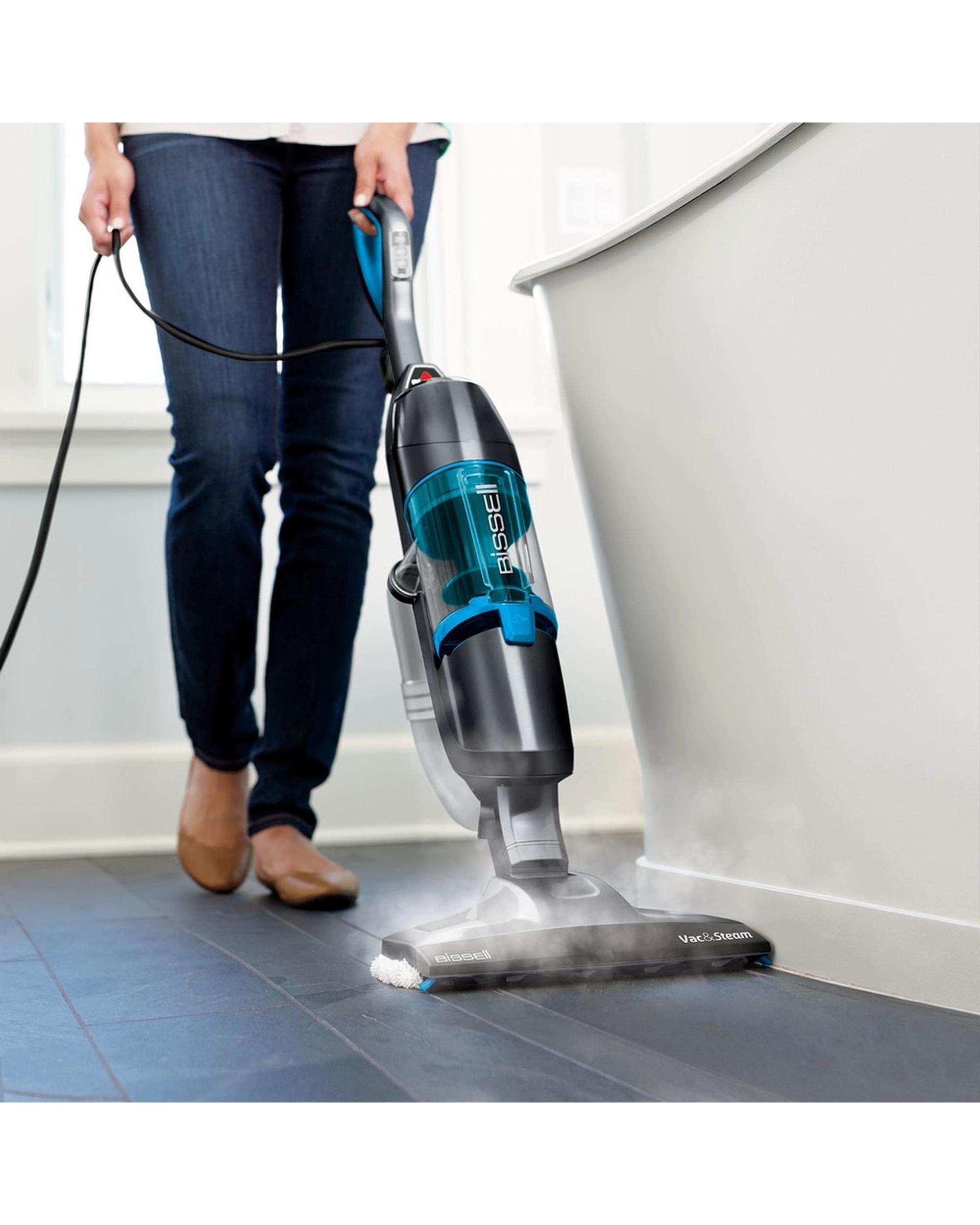 بخارشو و جاروبرقی خاکستری بیسل Bissell مدل vac&steam 1977