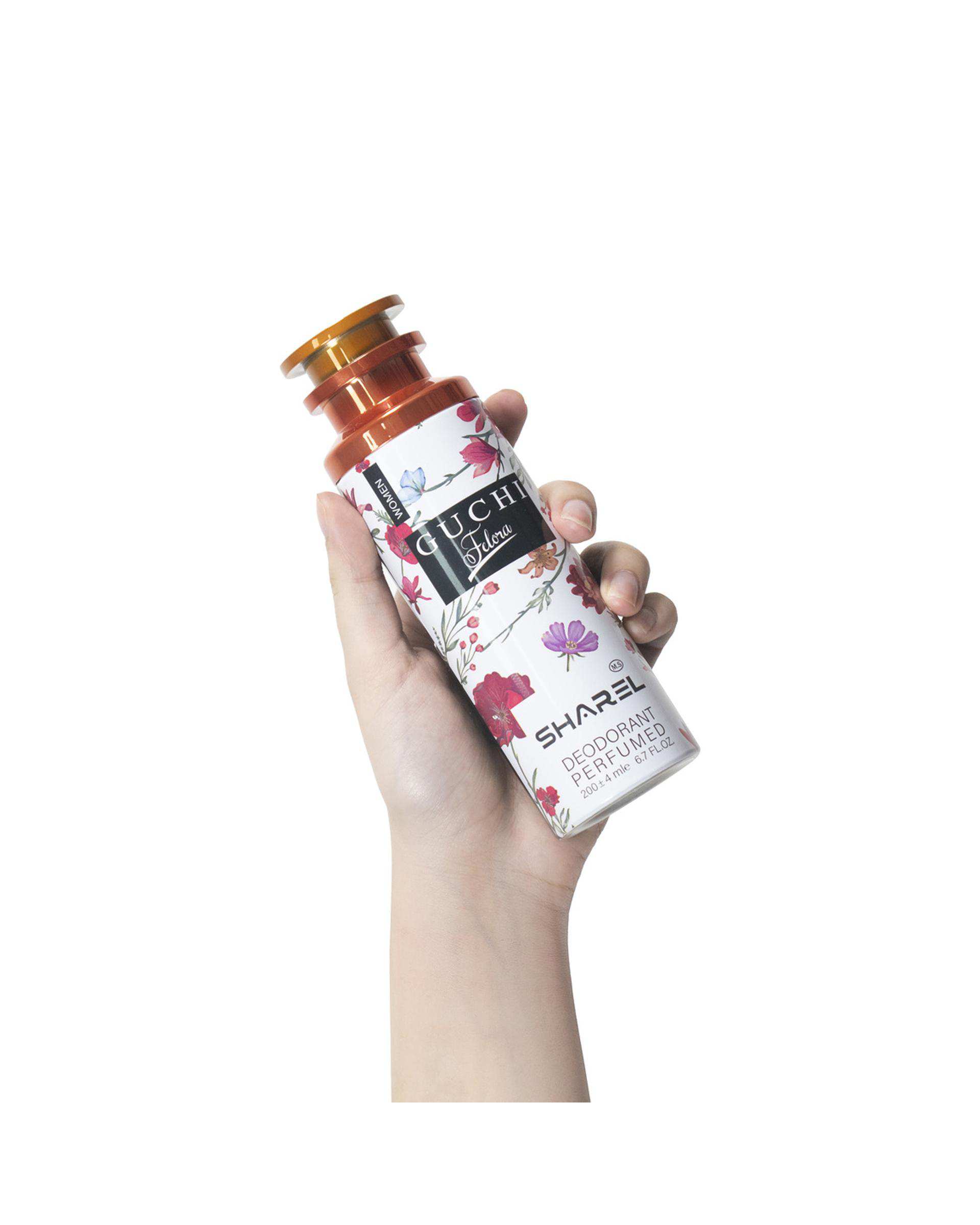 اسپری دئودورانت زنانه شارل Sharel مدل Guchi Felora حجم 200ml