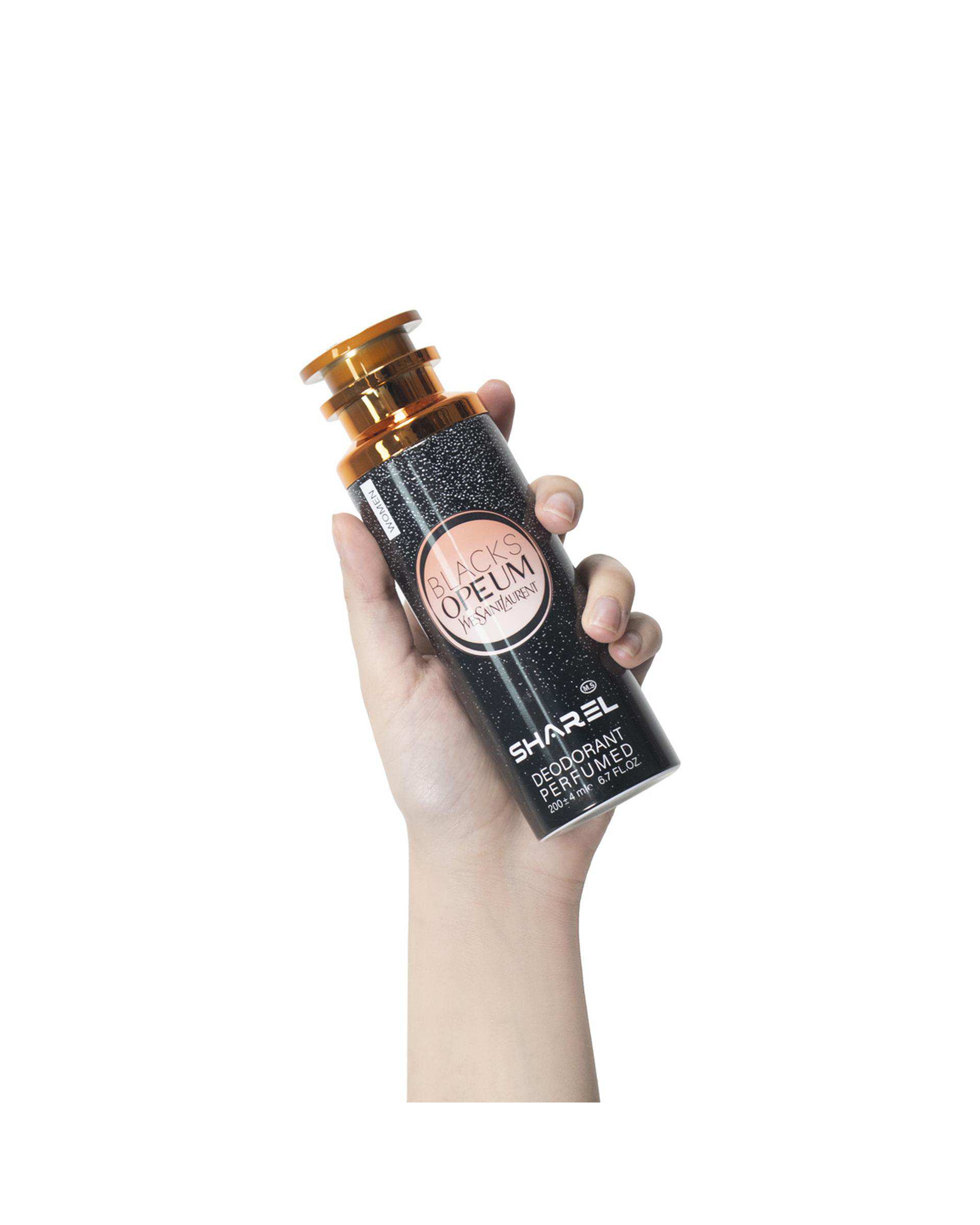 اسپری دئودورانت زنانه شارل Sharel مدل Black Opium حجم 200ml