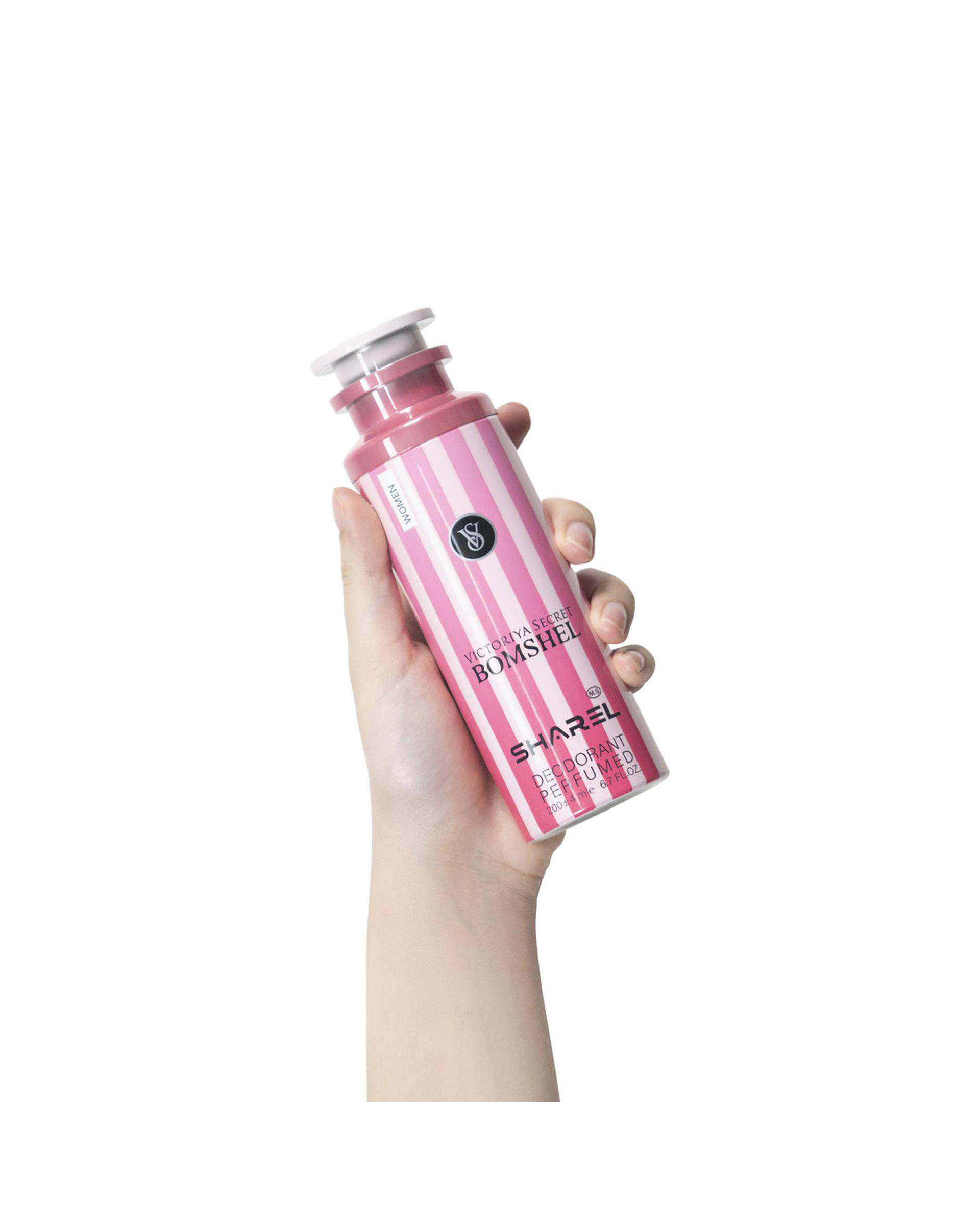 اسپری دئودورانت زنانه شارل Sharel مدل Victoriya Secret Bomshel حجم 200ml