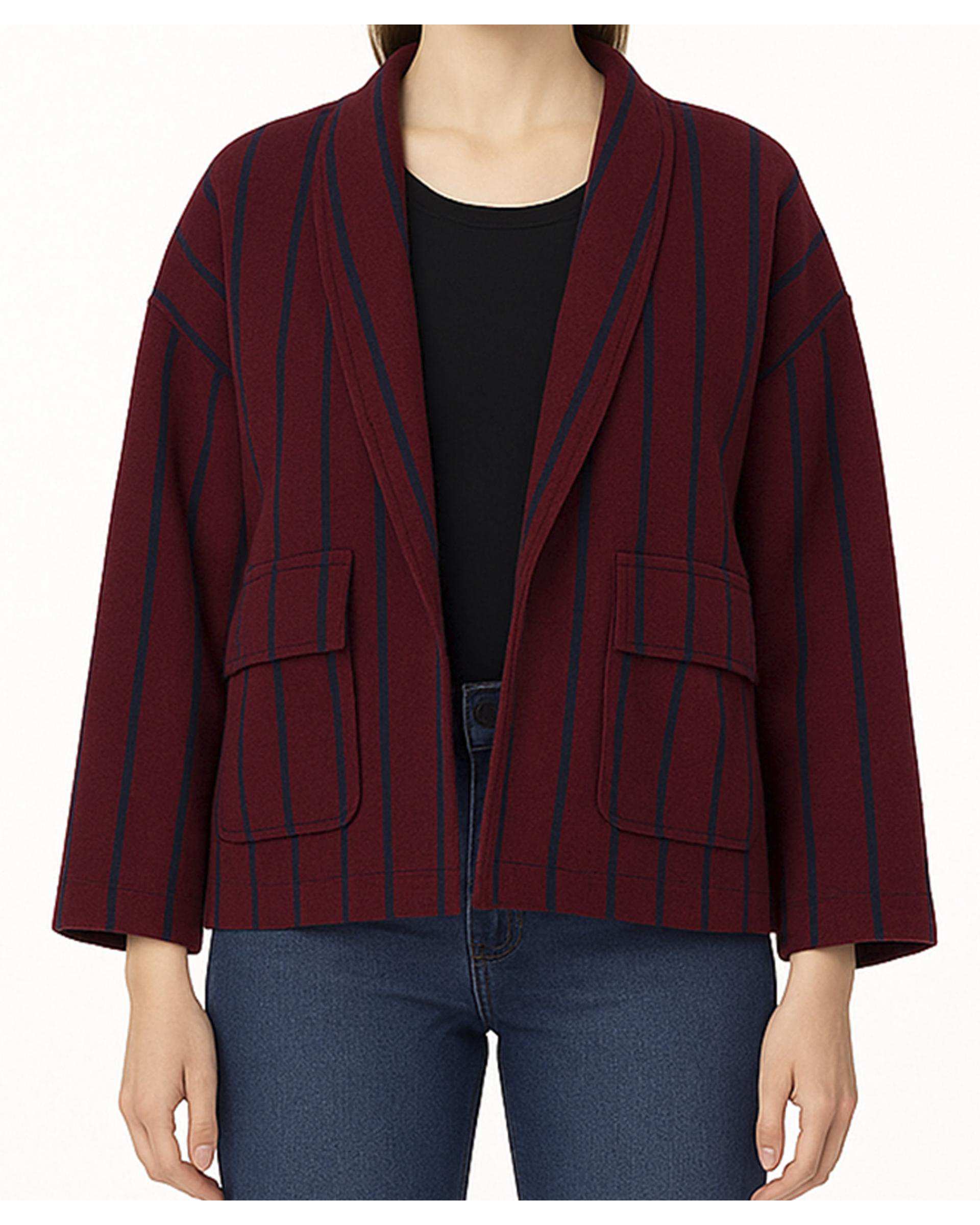 پالتو کوتاه زنانه زرشکی آر ان اس RNS کد 11122560