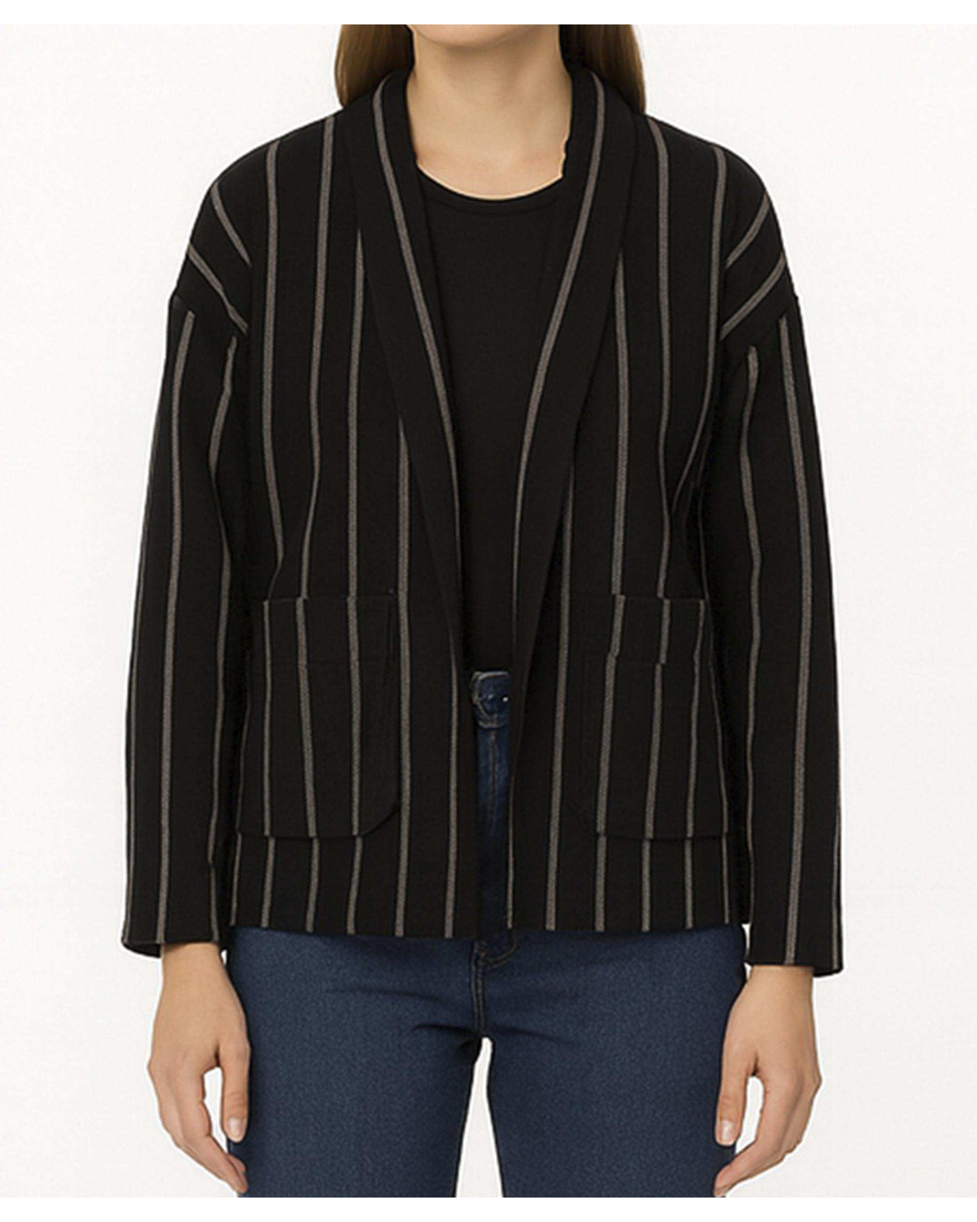 پالتو کوتاه زنانه مشکی آر ان اس RNS کد 11122560