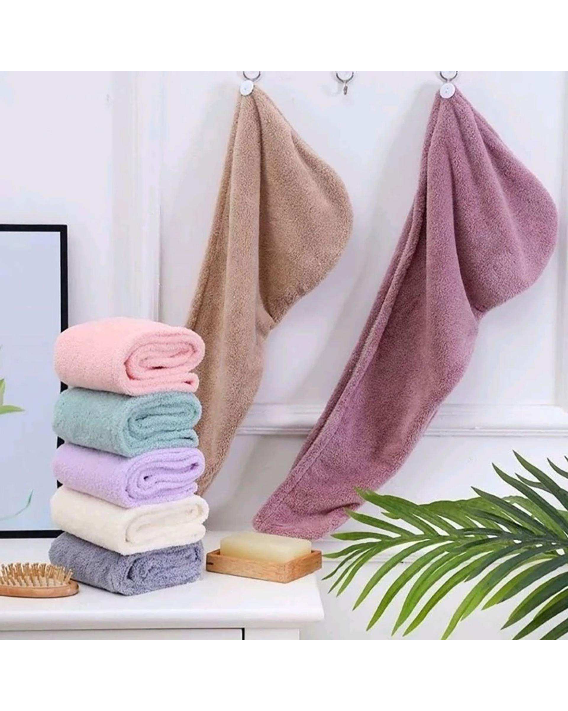 حوله کلاهی میکرو فایبر ارسال رنگ رندوم