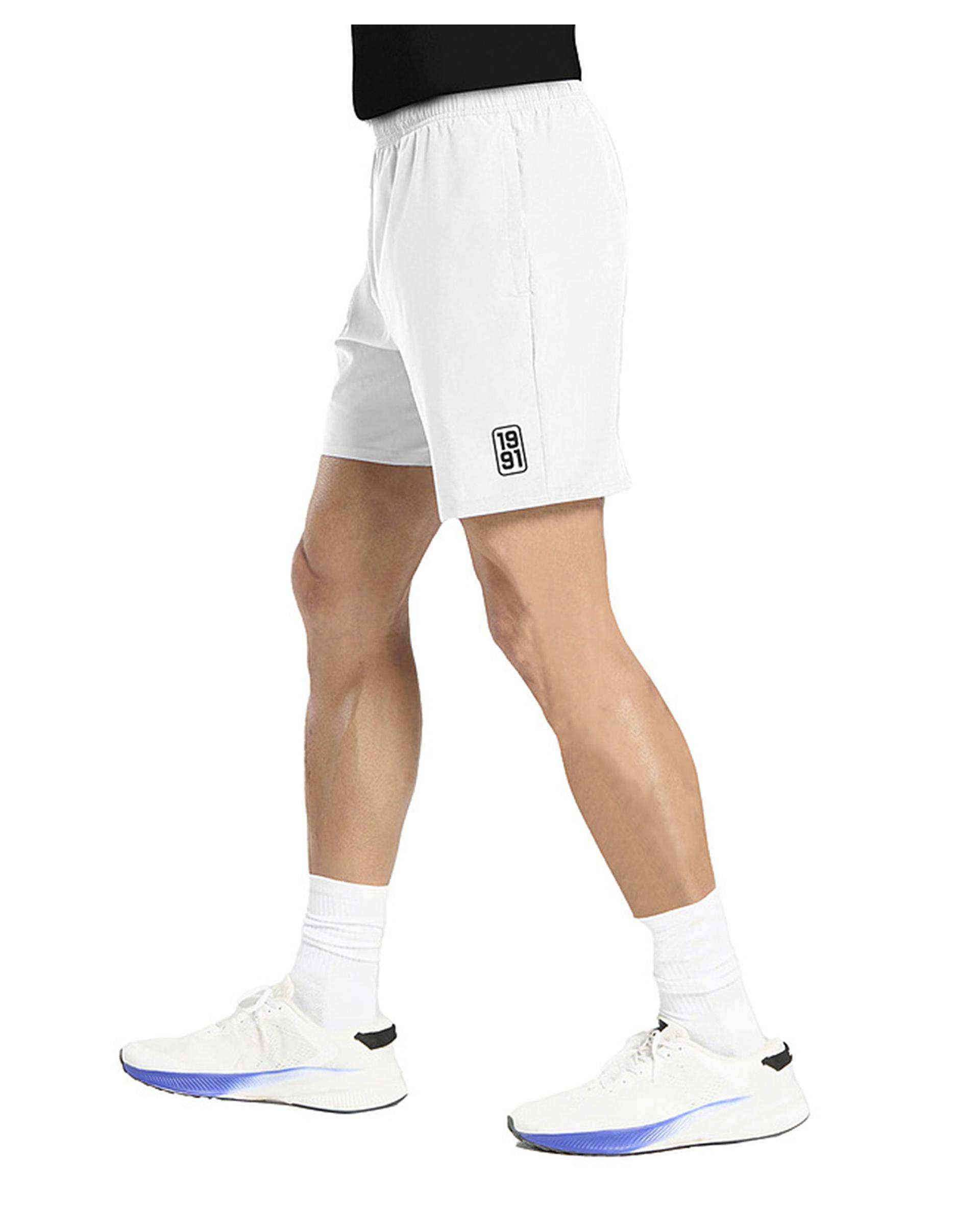 شلوارک ورزشی مردانه آیرو سفید نوزده نود و یک 1991 مدل SH1970 W