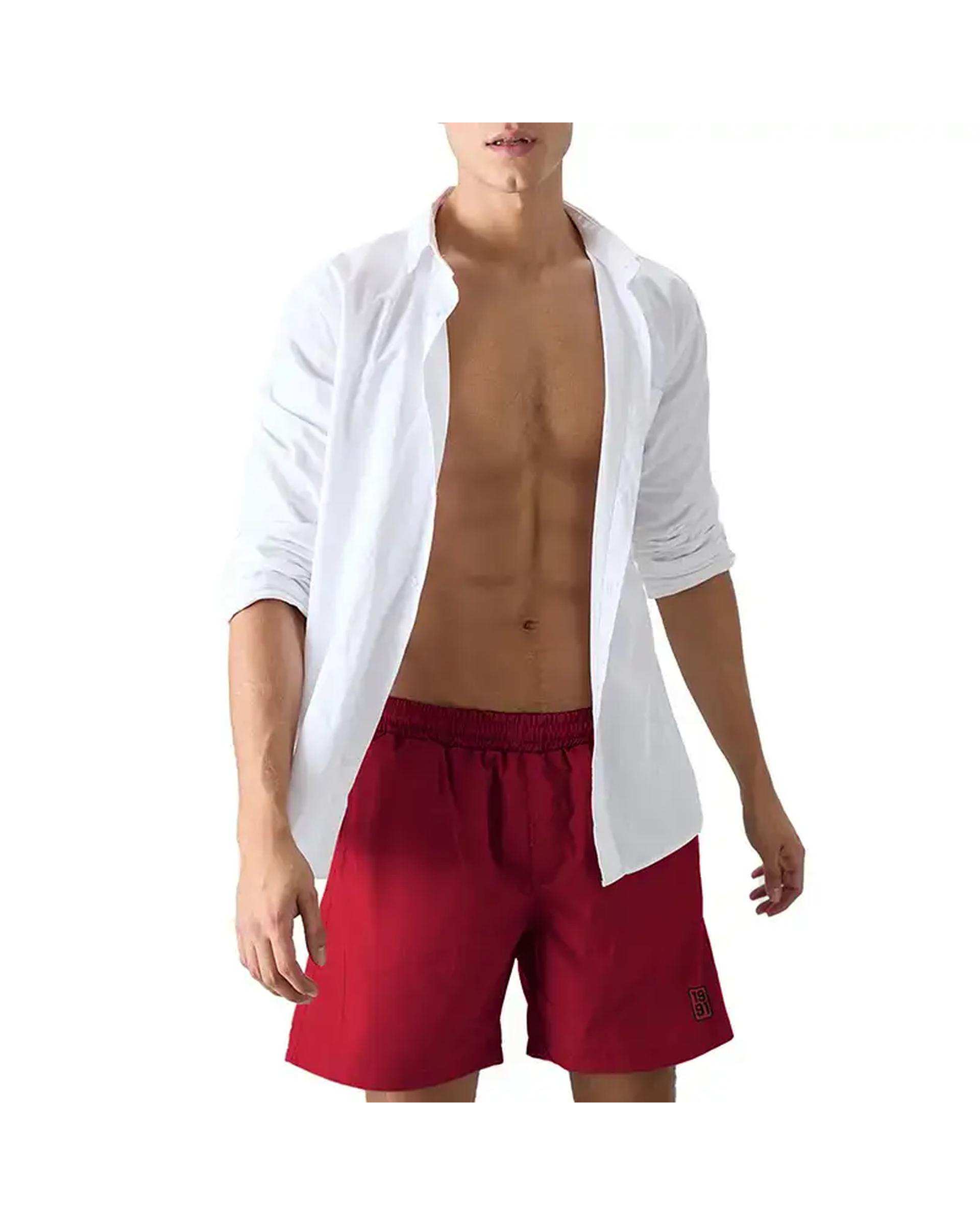 مایو مردانه قرمز نوزده نود و یک 1991 مدل SH1971 RE