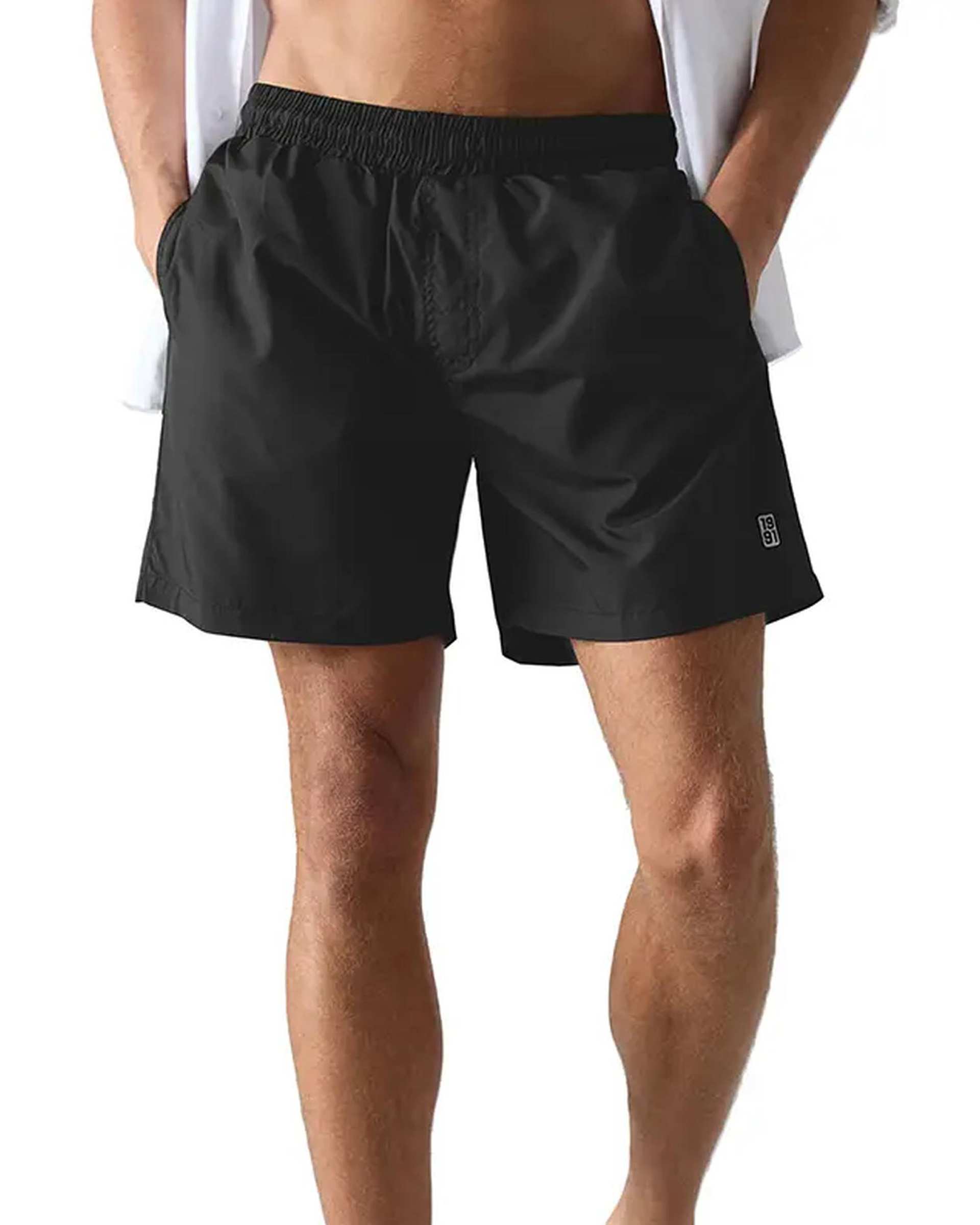 مایو مردانه مشکی نوزده نود و یک 1991 مدل SH1971 B