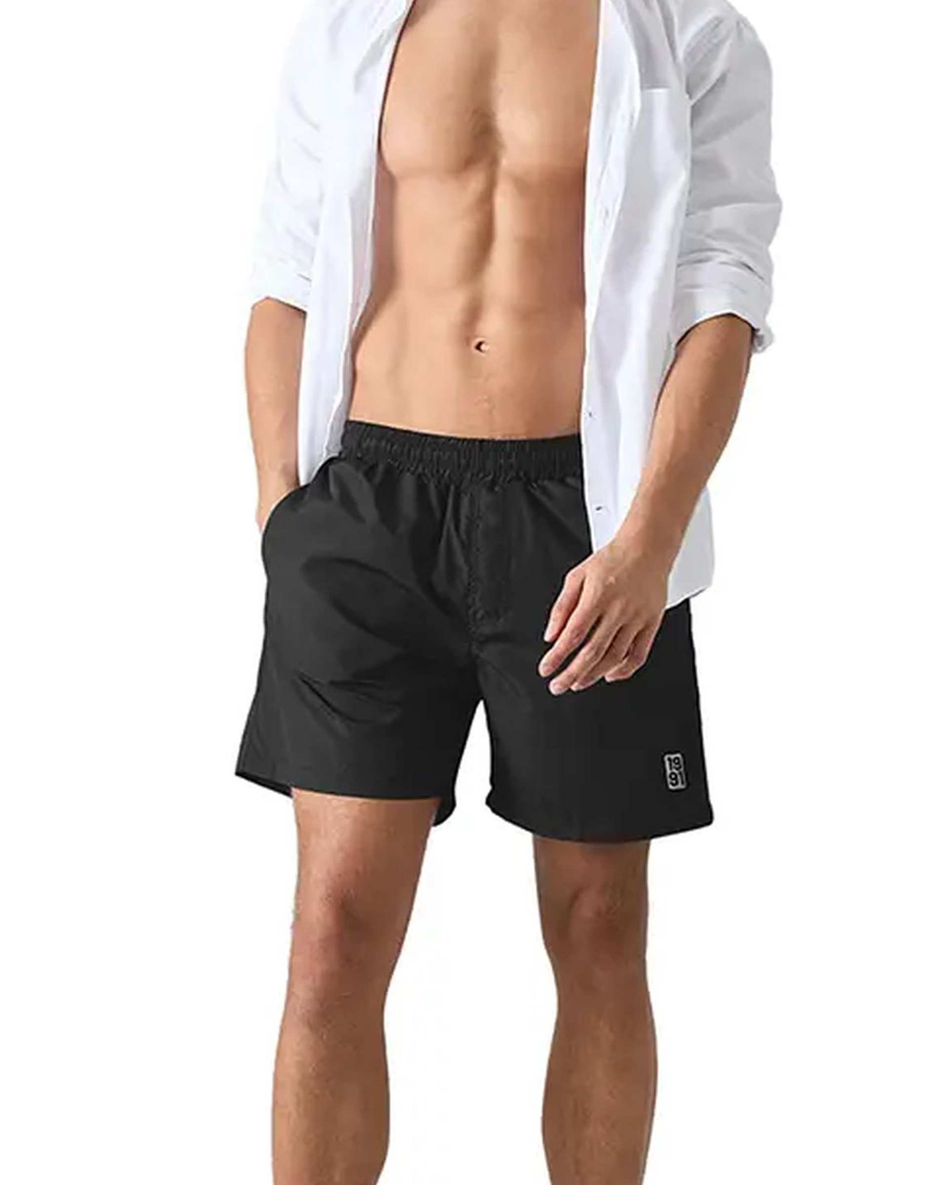 مایو مردانه مشکی نوزده نود و یک 1991 مدل SH1971 B