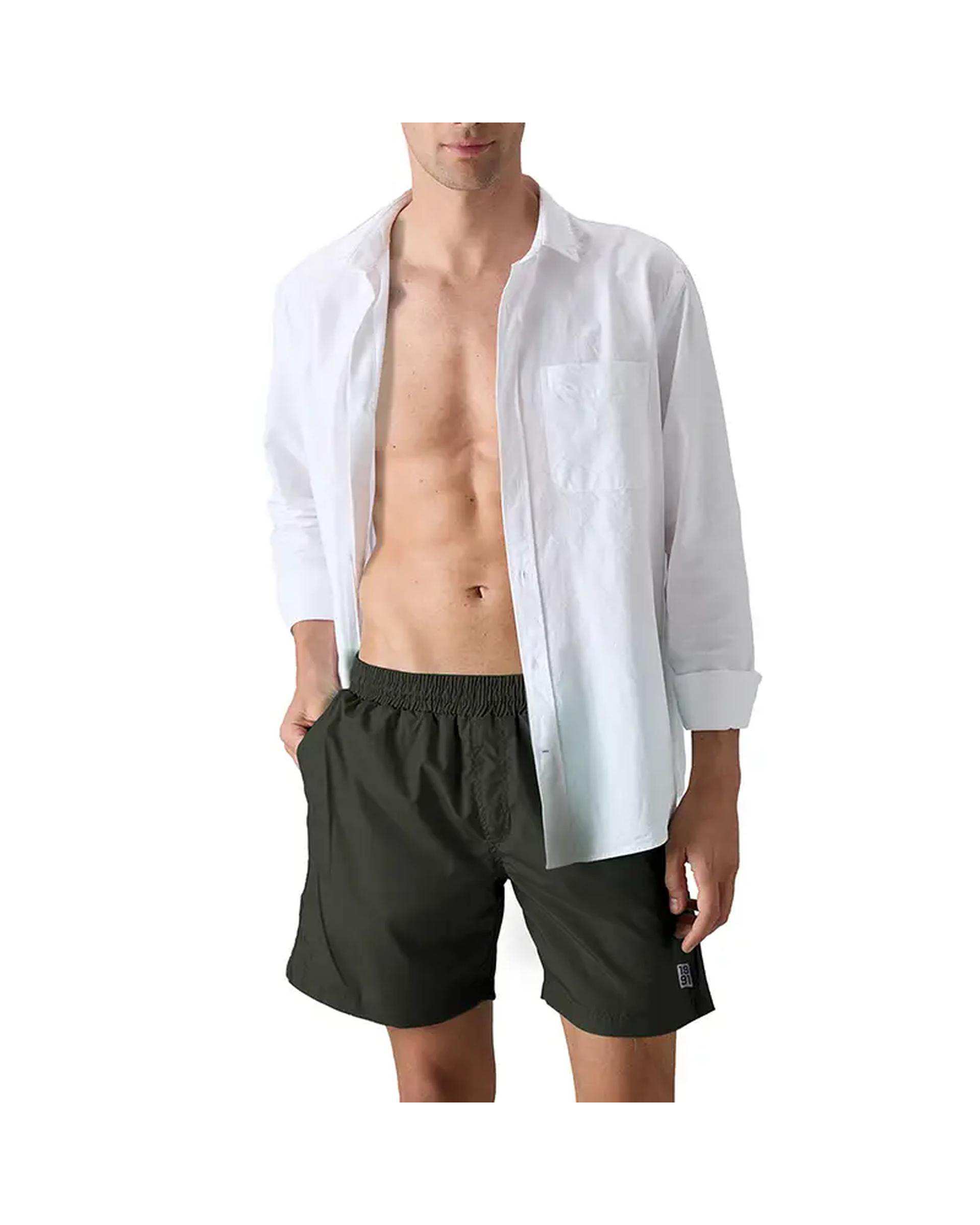 مایو مردانه سبز سدری نوزده نود و یک 1991 مدل SH1971 GR