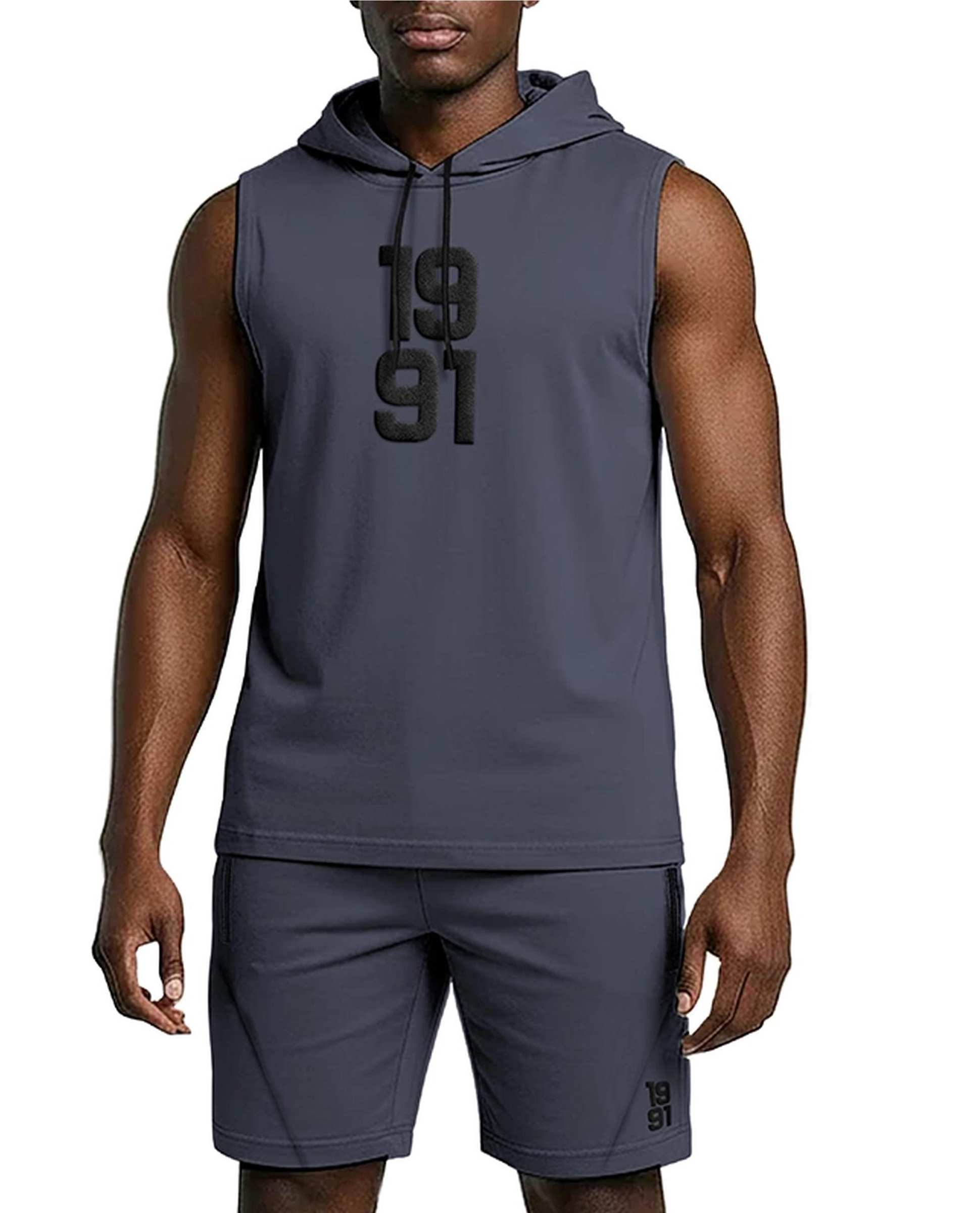 تاپ ورزشی مردانه کلاهدار نوک مدادی نوزده نود و یک 1991 مدل TS1985 DG